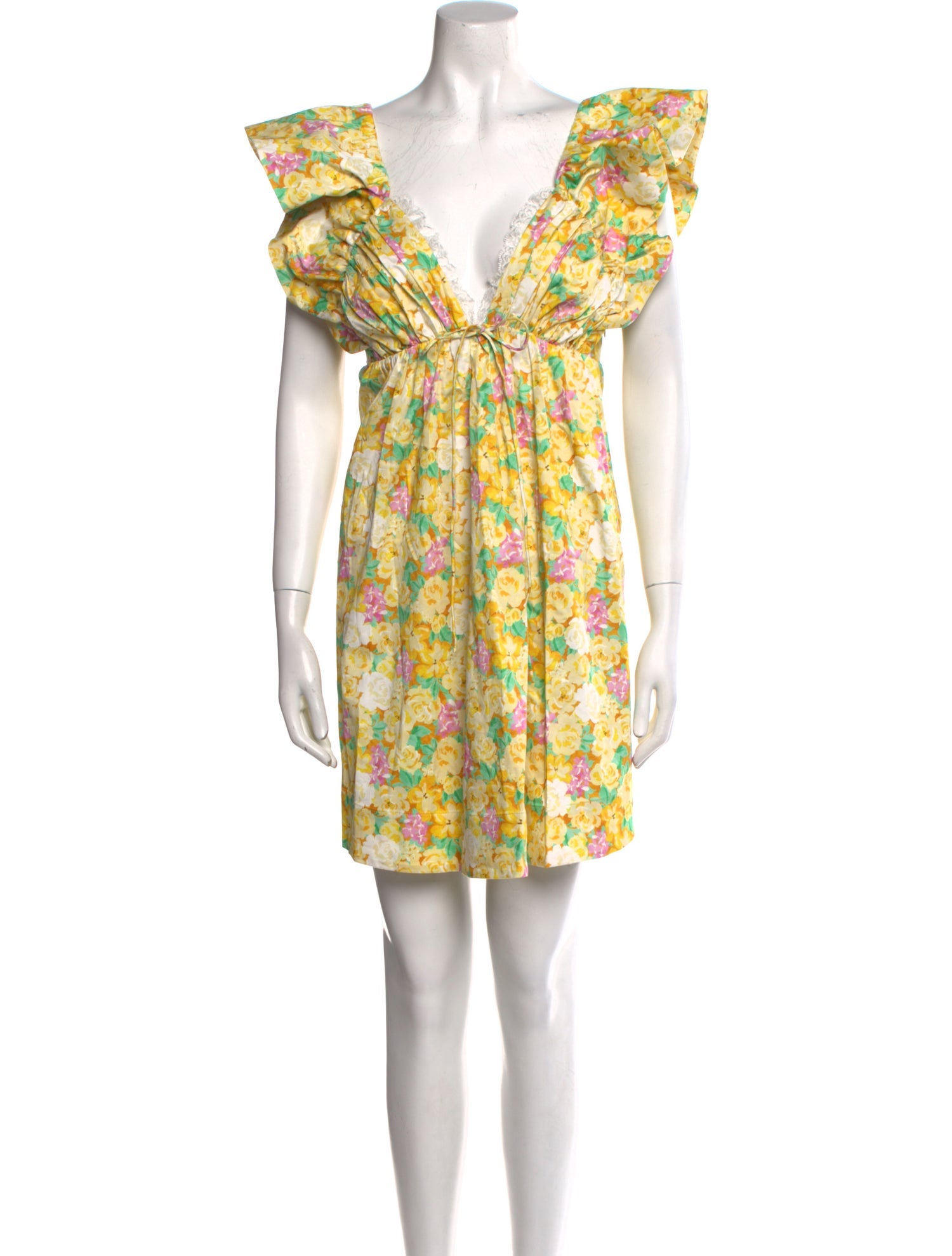 For Love & Lemons Floral Print Mini Dress