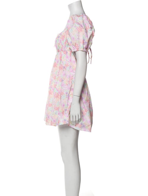 For Love & Lemons Floral Print Mini Dress