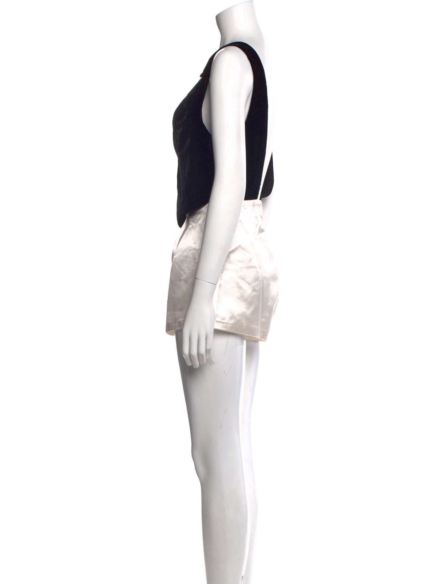 For Love & Lemons Colorblock Pattern V-Neck Romper