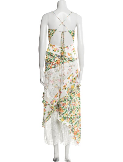For Love & Lemons Floral Print Midi Length Dress