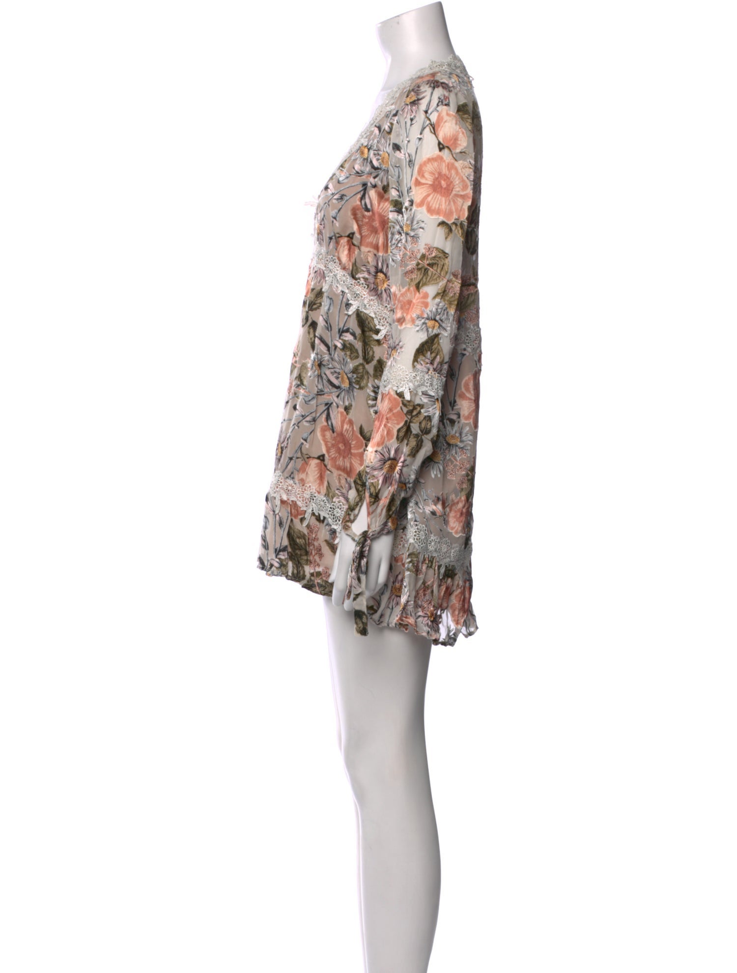 For Love & Lemons Floral Print Mini Dress