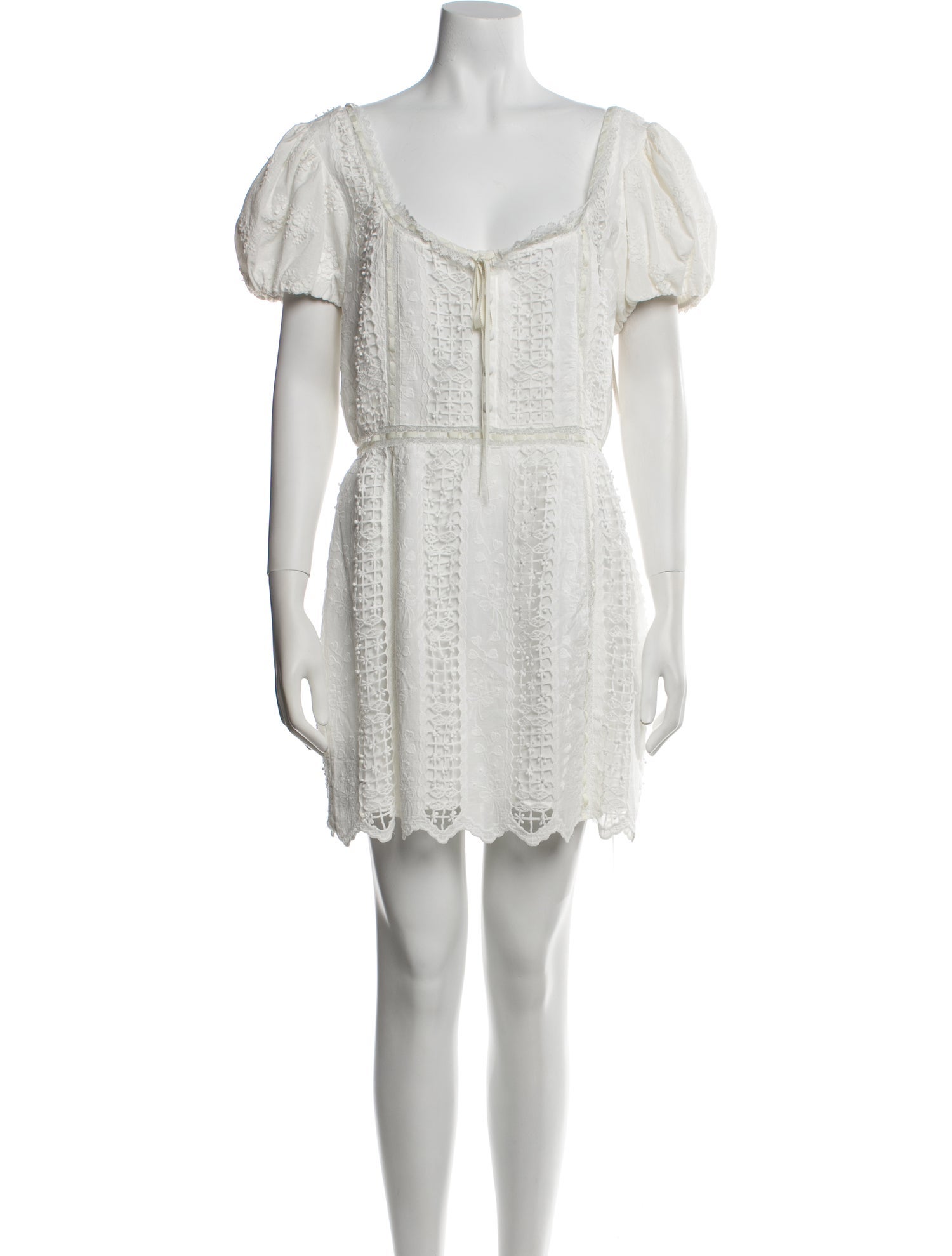 For Love & Lemons V-Neck Mini Dress