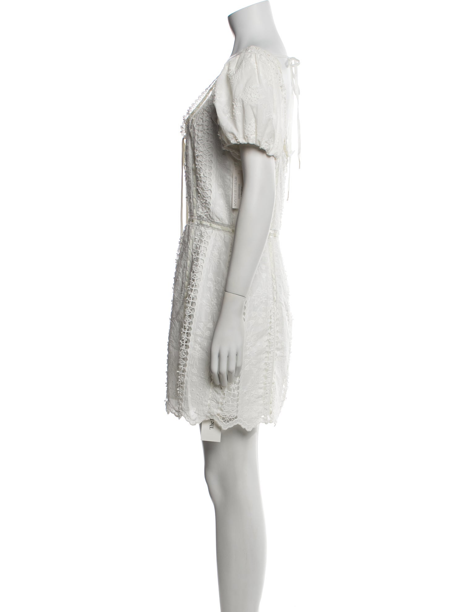 For Love & Lemons V-Neck Mini Dress