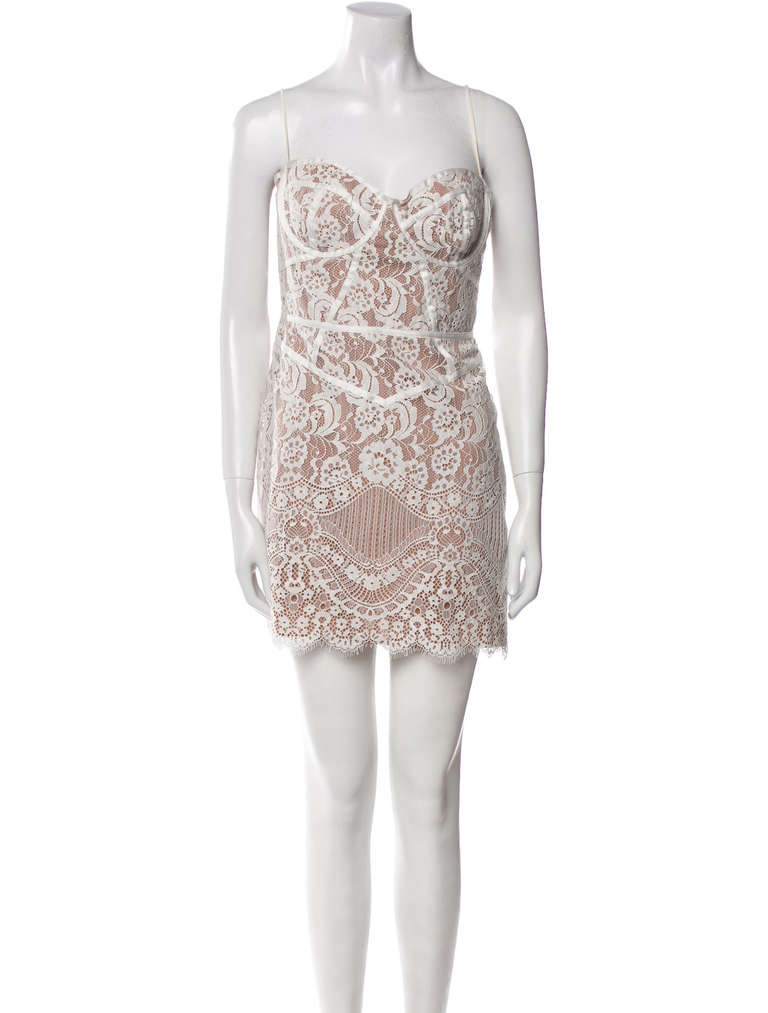 For Love & Lemons Lace Pattern Mini Dress