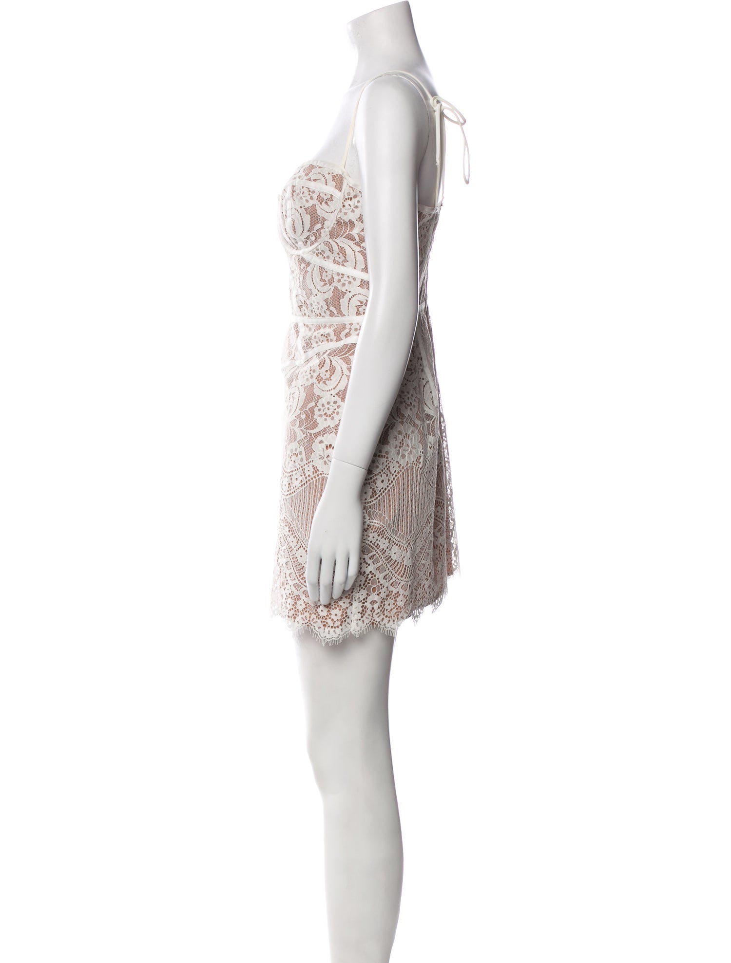 For Love & Lemons Lace Pattern Mini Dress