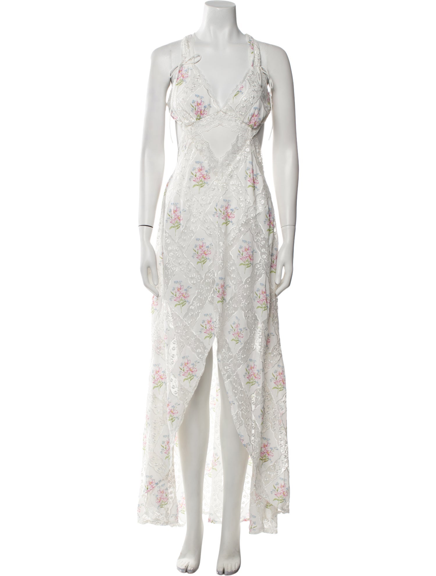 For Love & Lemons Floral Print Long Dress w/ Tags