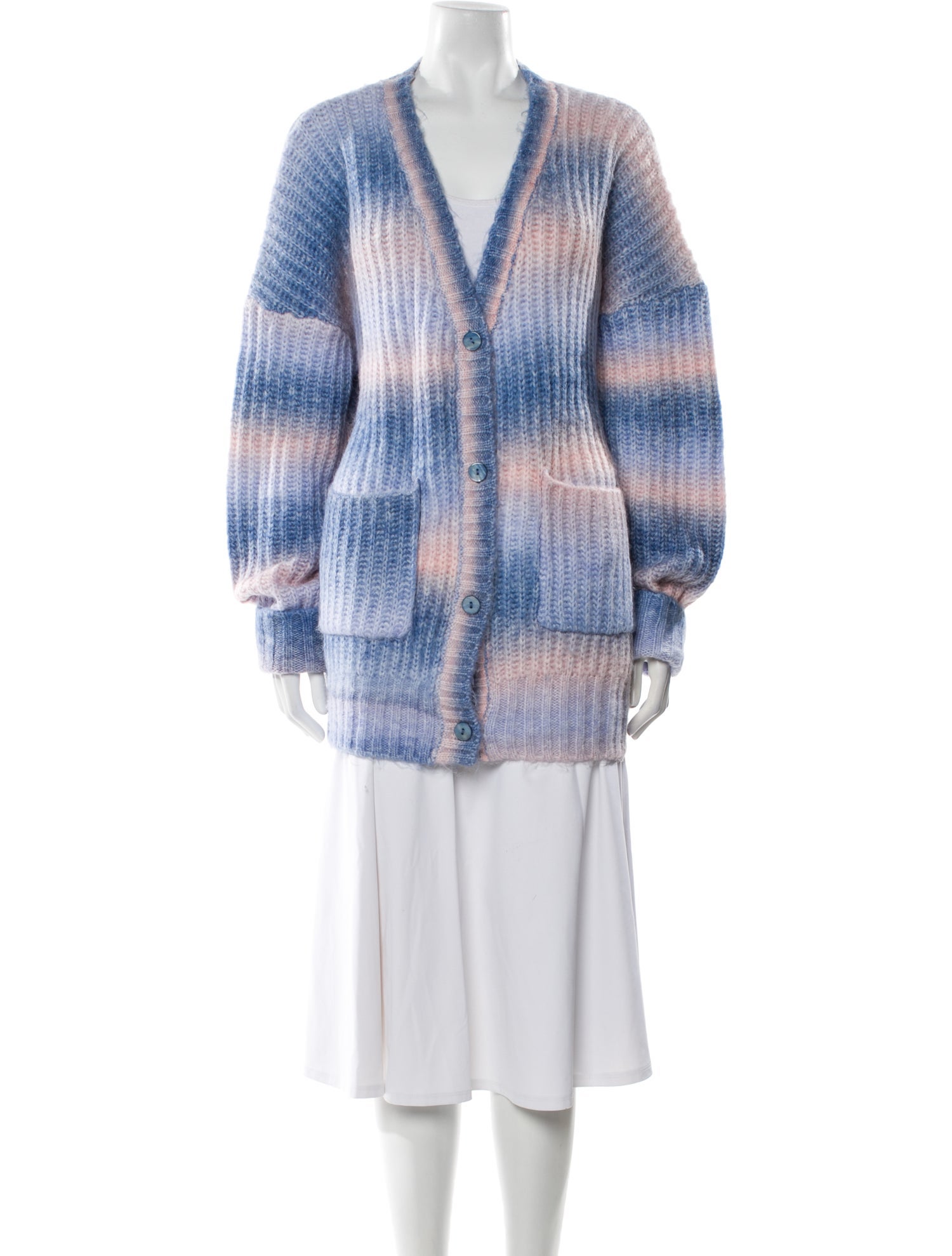 For Love & Lemons Striped V-Neck Sweater