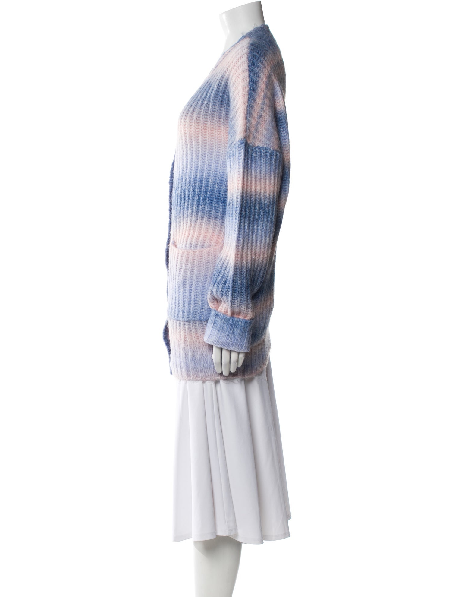 For Love & Lemons Striped V-Neck Sweater