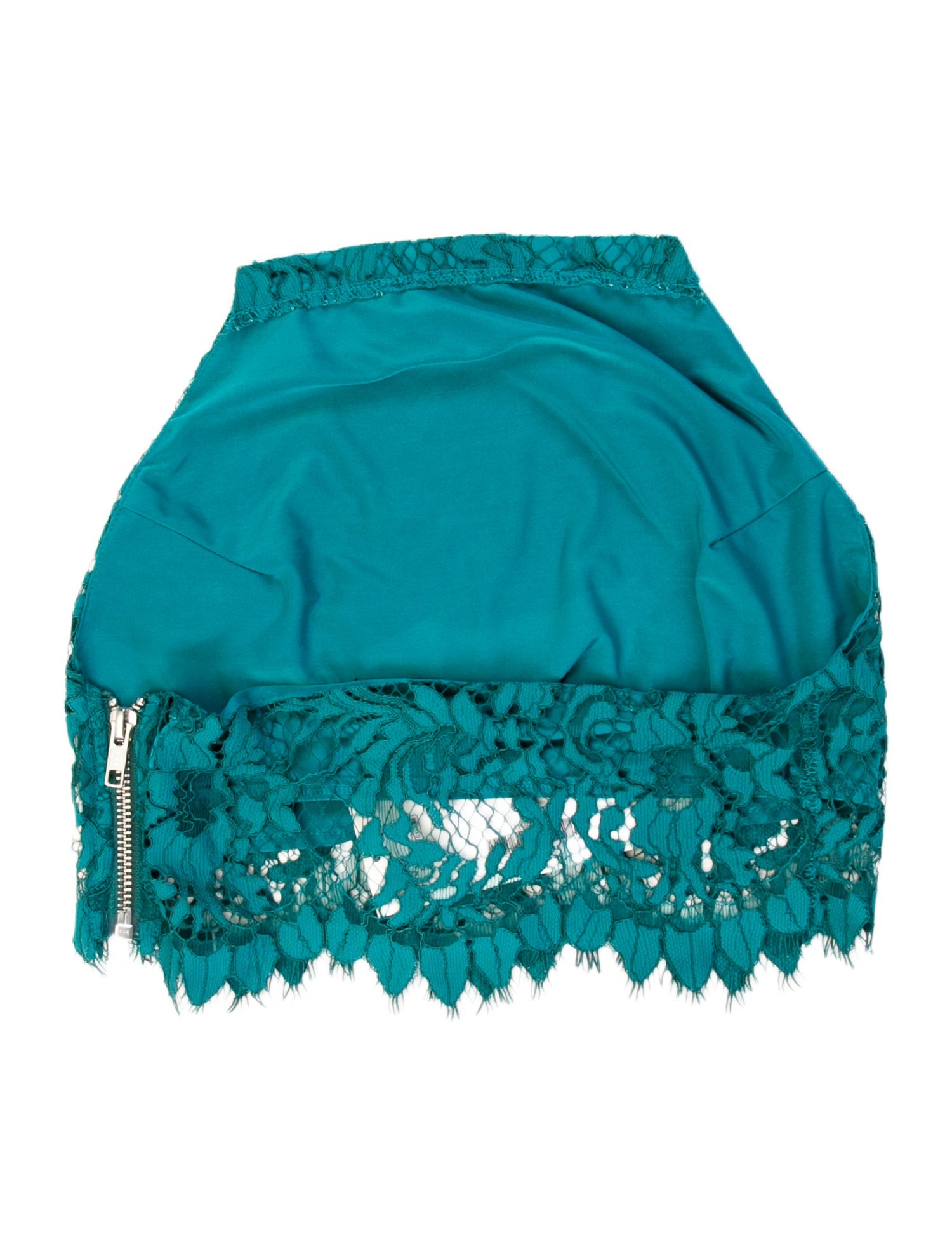 For Love & Lemons Lace Pattern Strapless Crop Top