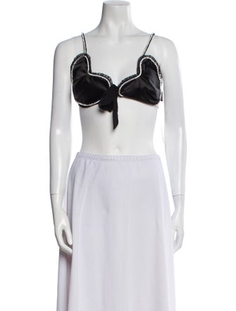 For Love & Lemons Square Neckline Sleeveless Crop Top