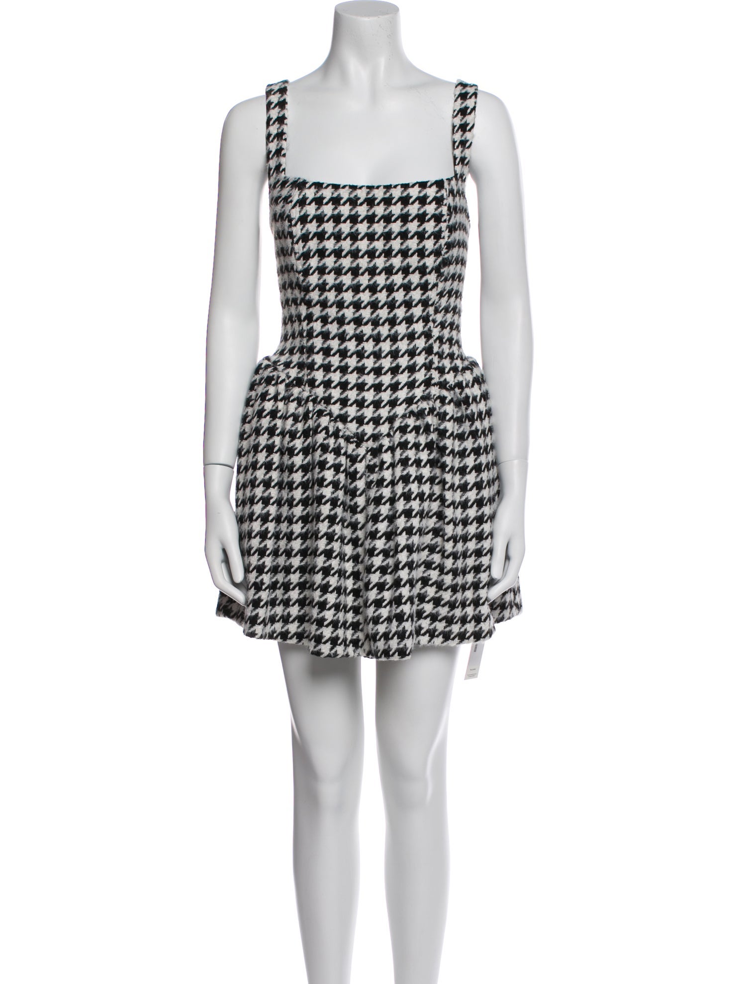 For Love & Lemons Houndstooth Print Mini Dress