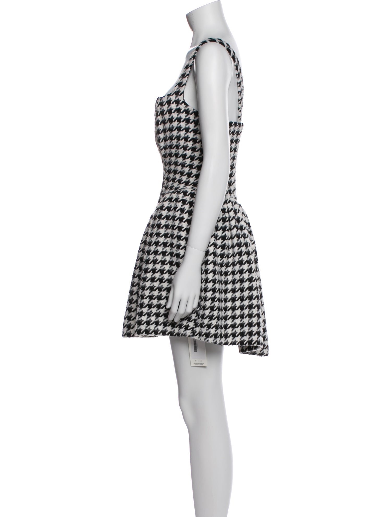 For Love & Lemons Houndstooth Print Mini Dress