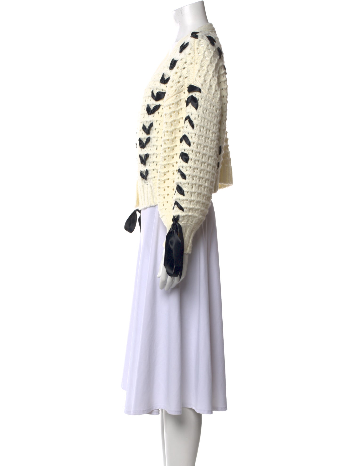 For Love & Lemons Striped V-Neck Sweater