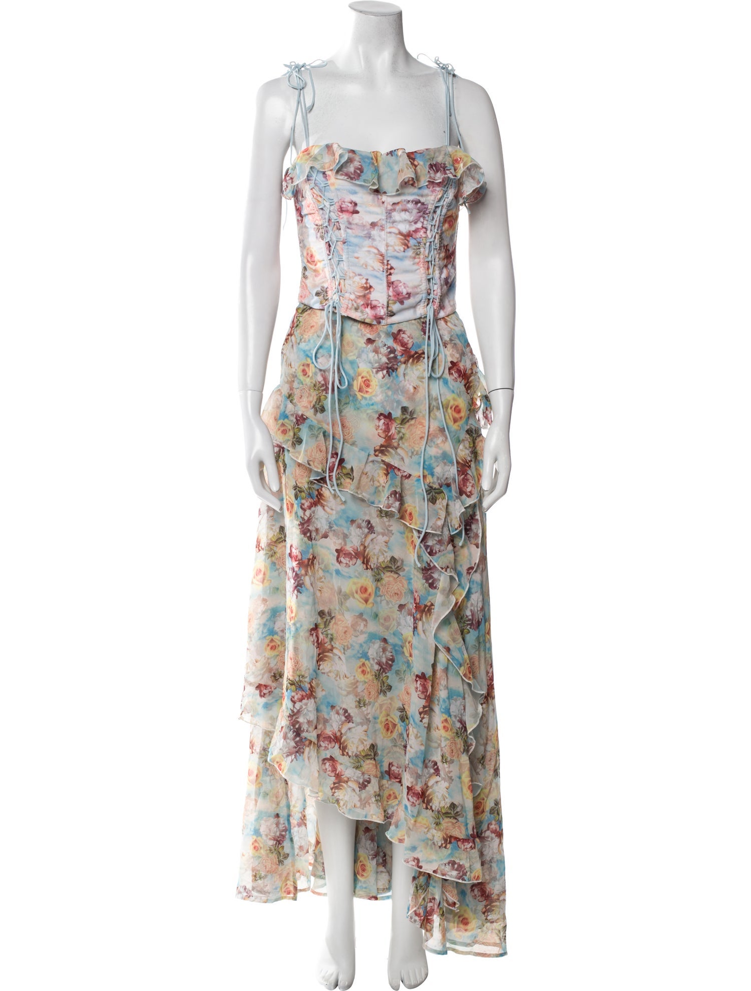 For Love & Lemons Floral Print Long Dress w/ Tags