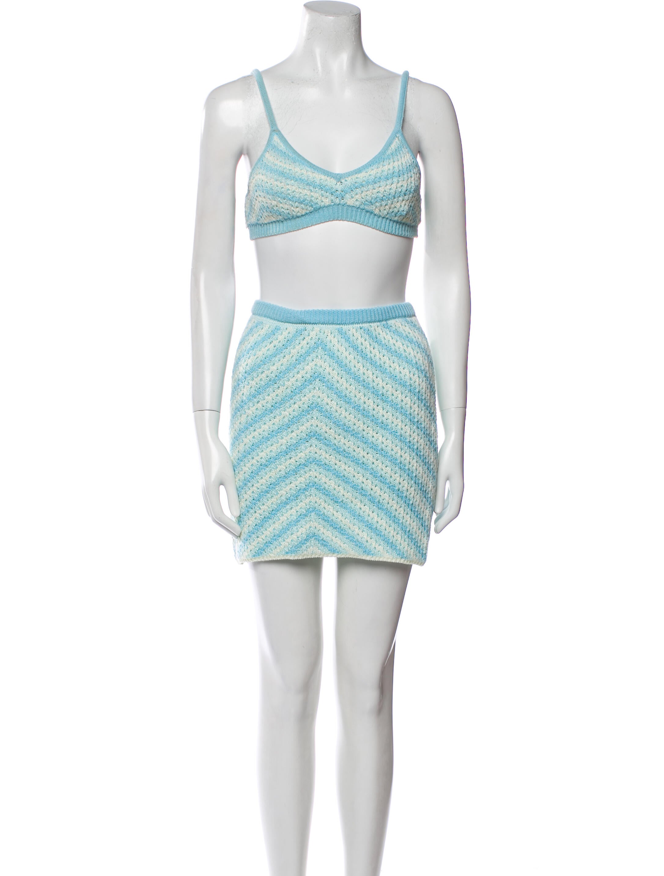 For Love & Lemons Striped Skirt Set