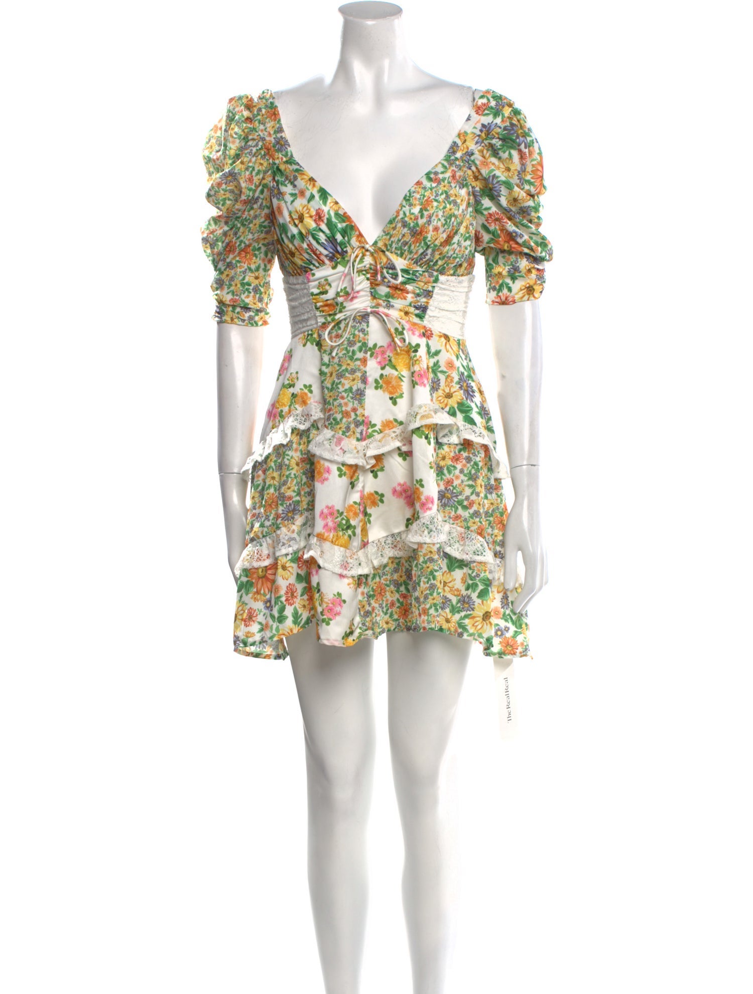 For Love & Lemons Floral Print Mini Dress w/ Tags