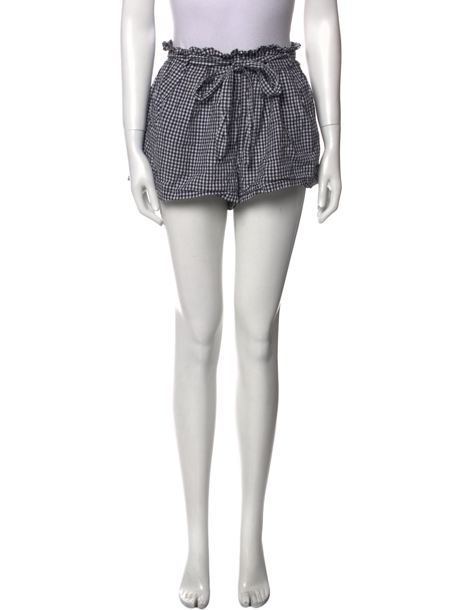 For Love & Lemons Plaid Print Mini Shorts