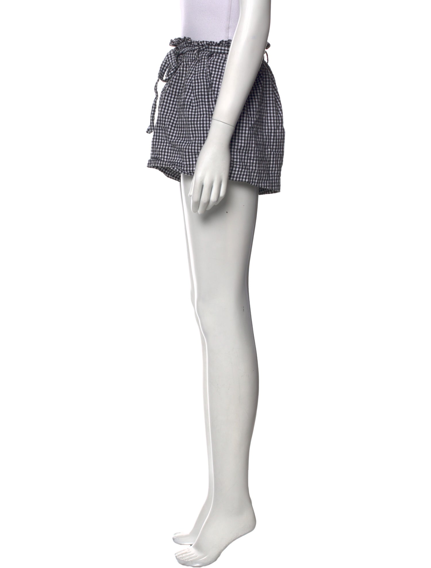 For Love & Lemons Plaid Print Mini Shorts