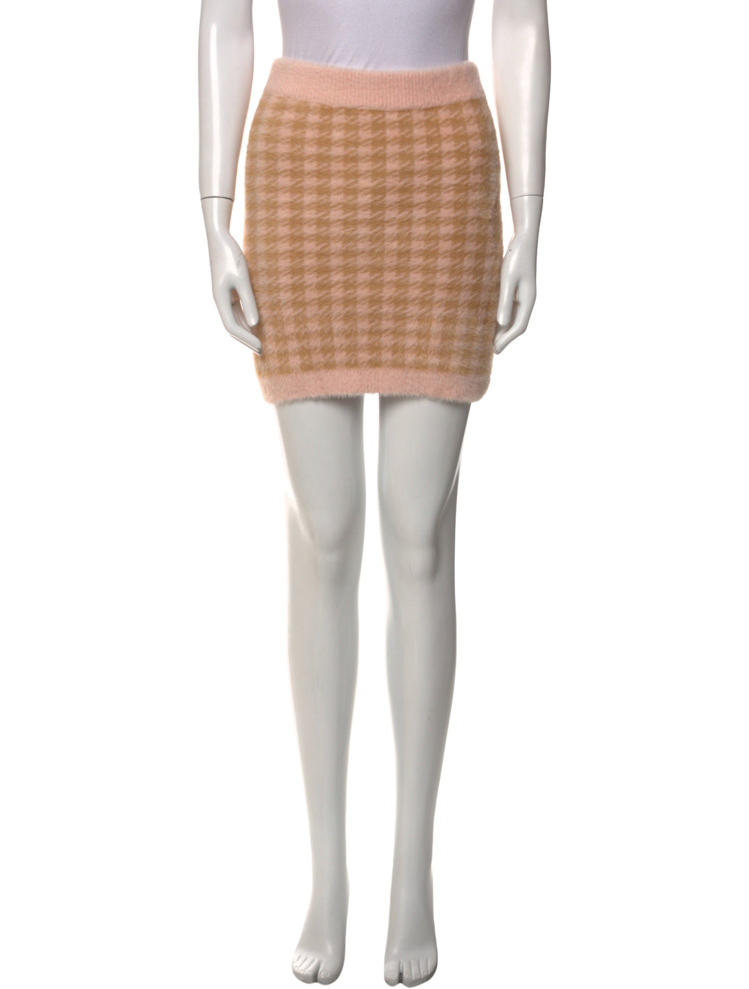 For Love & Lemons Plaid Print Mini Skirt