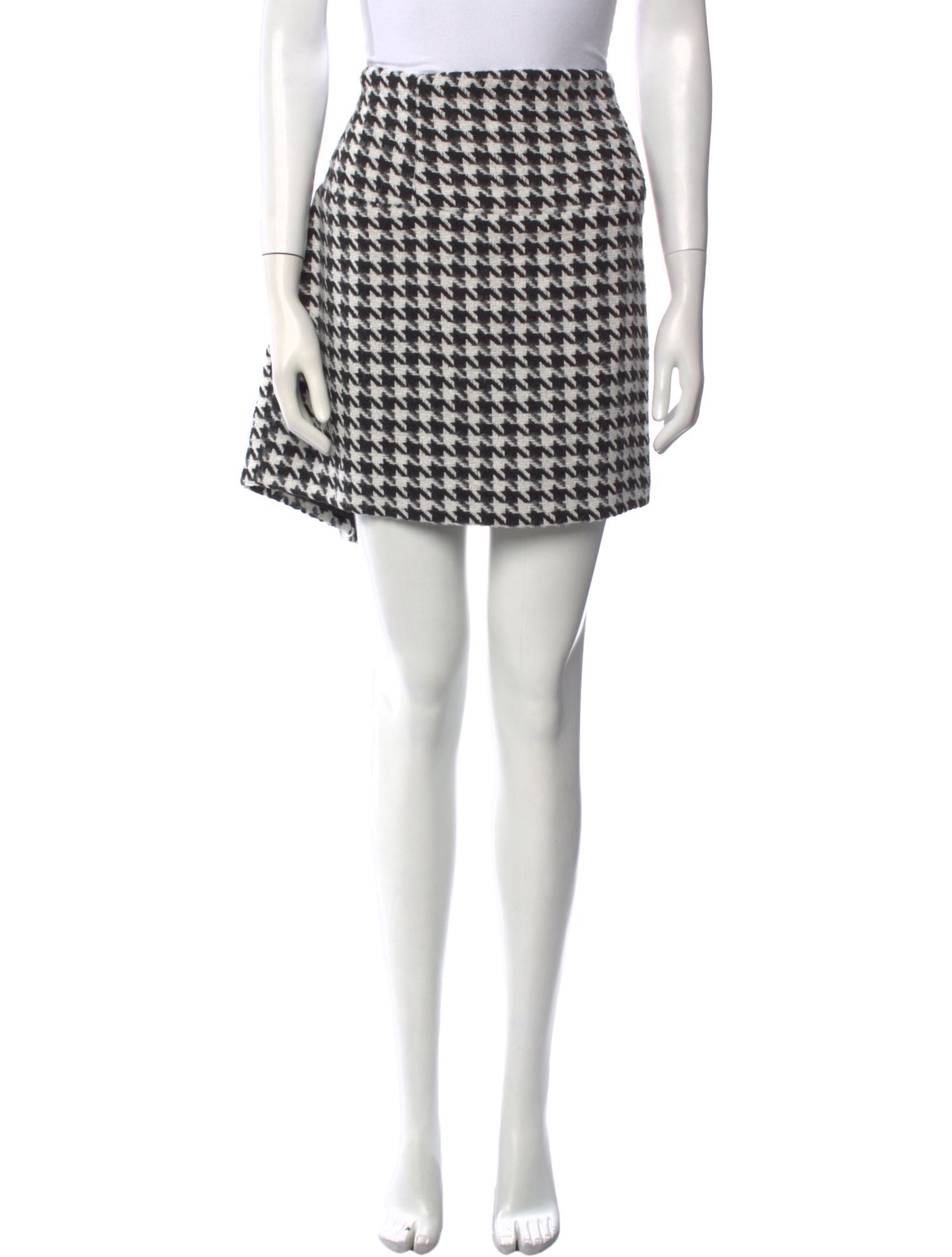 For Love & Lemons Houndstooth Print Mini Skirt