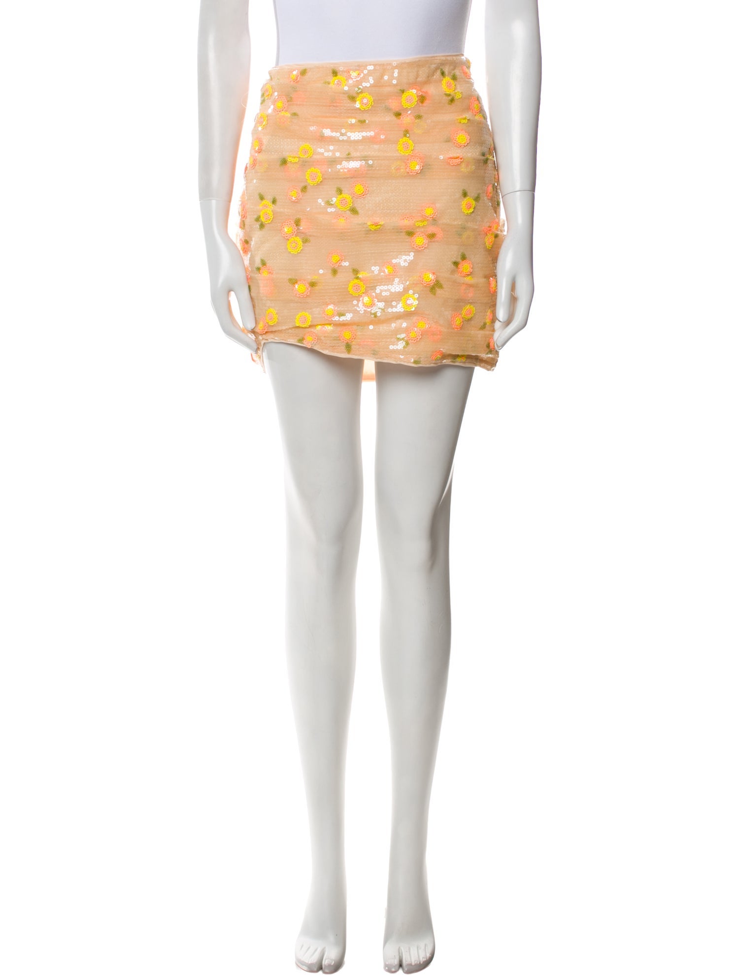 For Love & Lemons Floral Print Mini Skirt