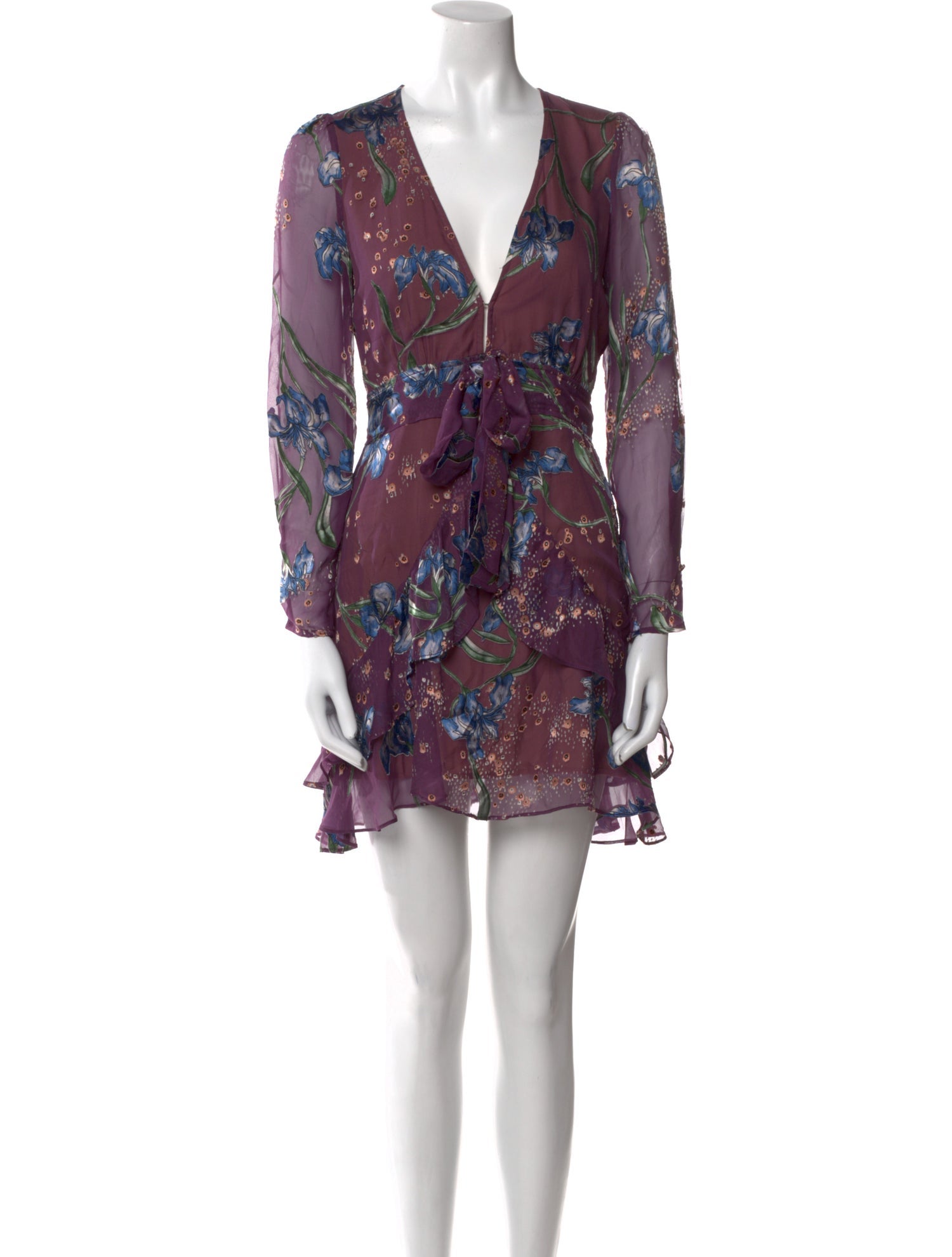 For Love & Lemons Floral Print Mini Dress