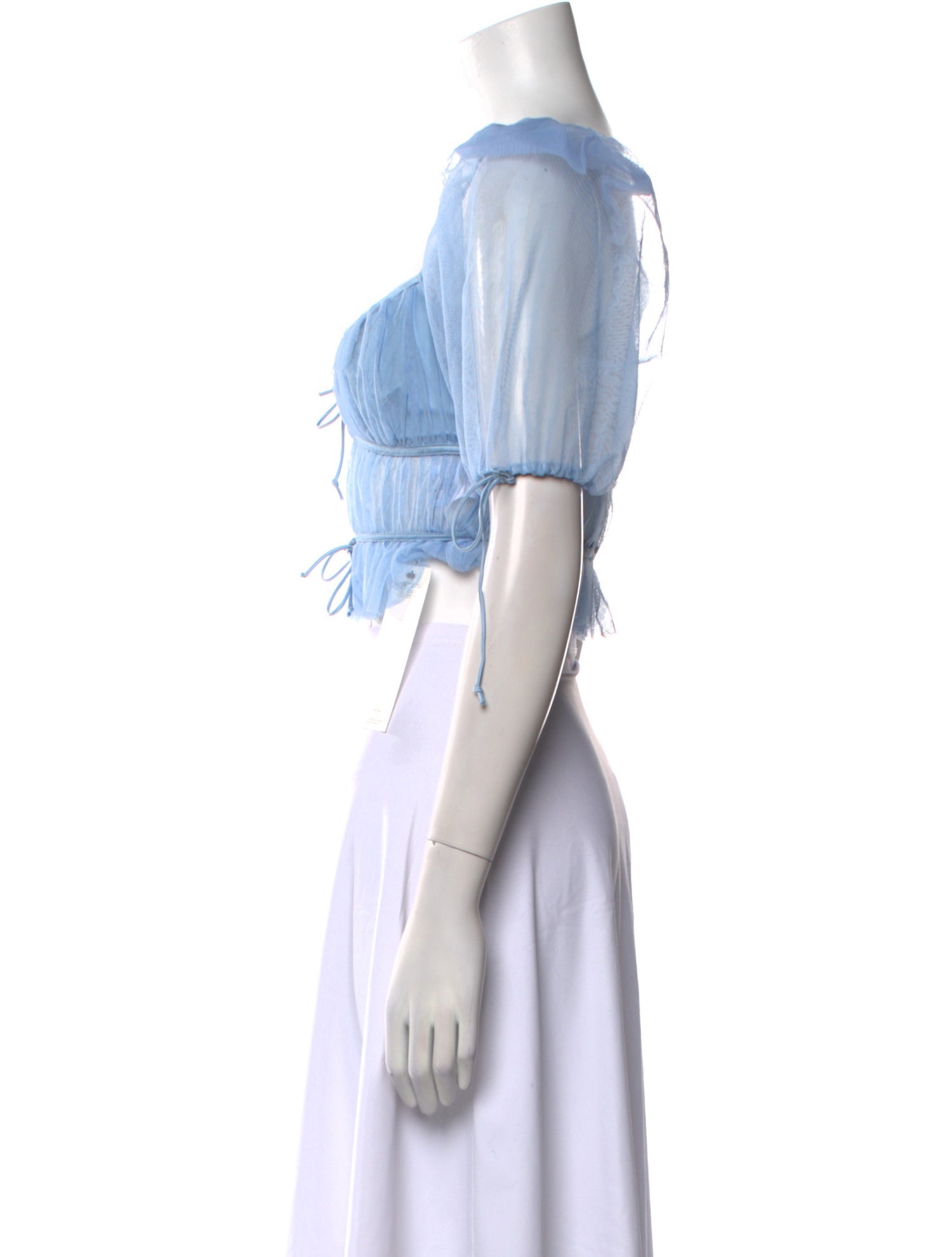 For Love & Lemons Off-The-Shoulder Short Sleeve Crop Top