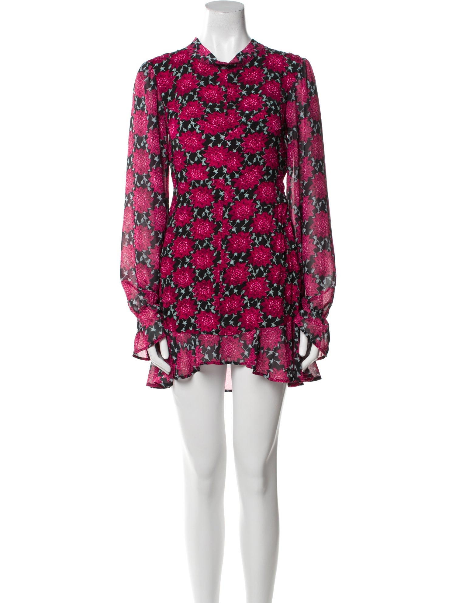 For Love & Lemons Floral Print Mini Dress