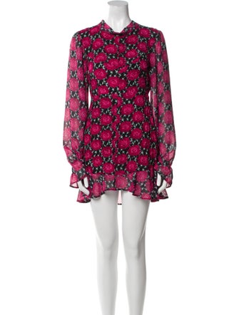For Love & Lemons Floral Print Mini Dress