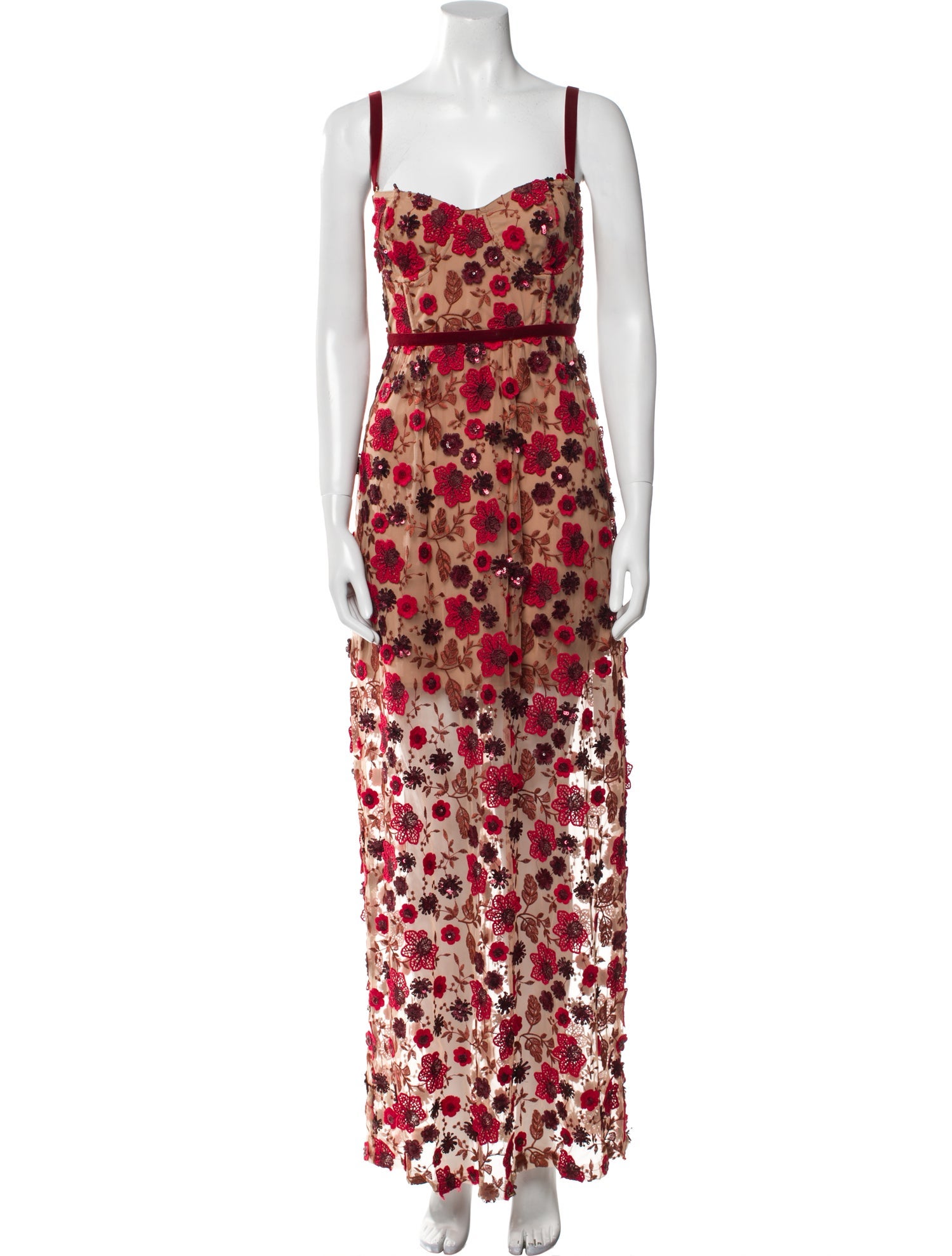 For Love & Lemons Floral Print Long Dress