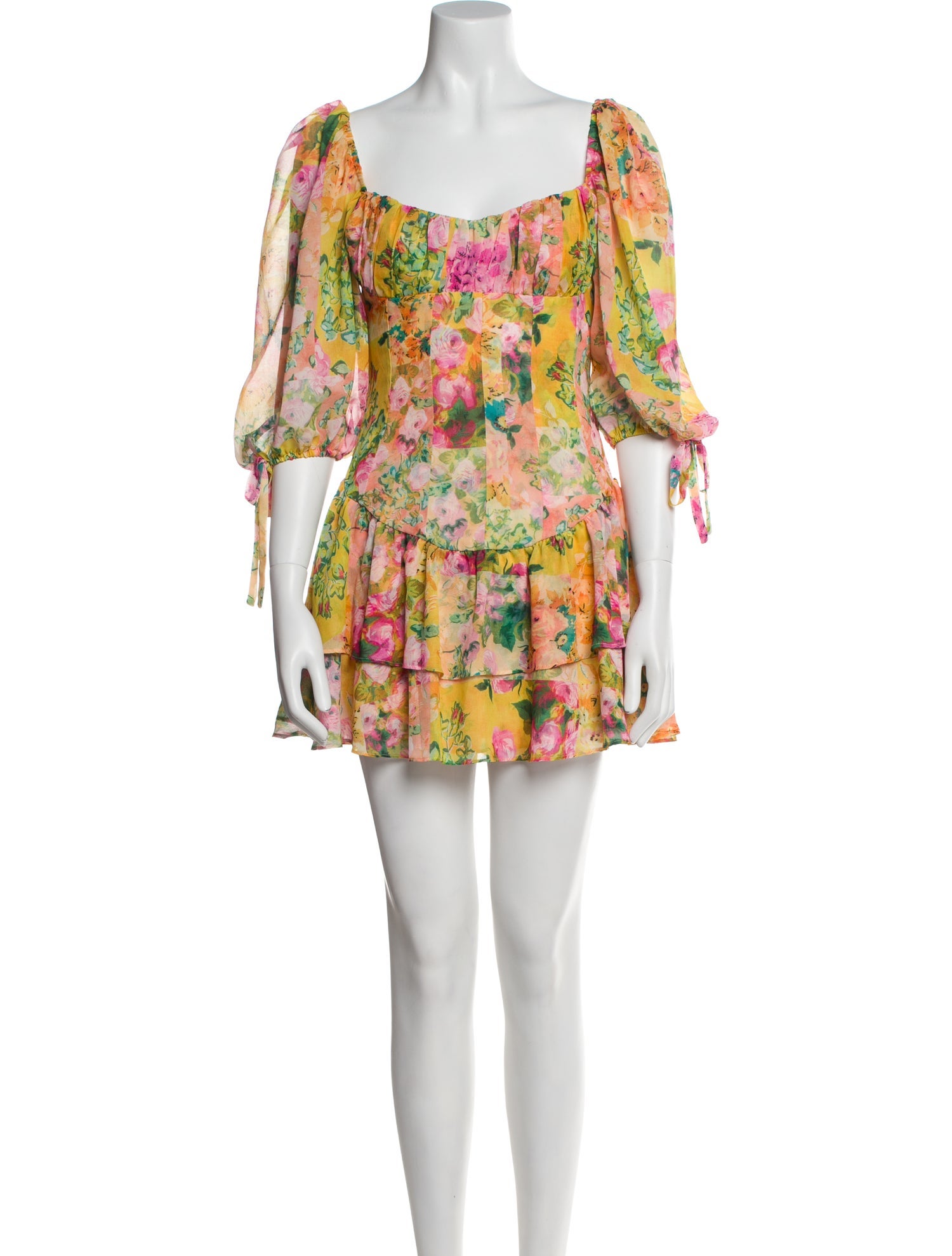 For Love & Lemons Floral Print Mini Dress w/ Tags