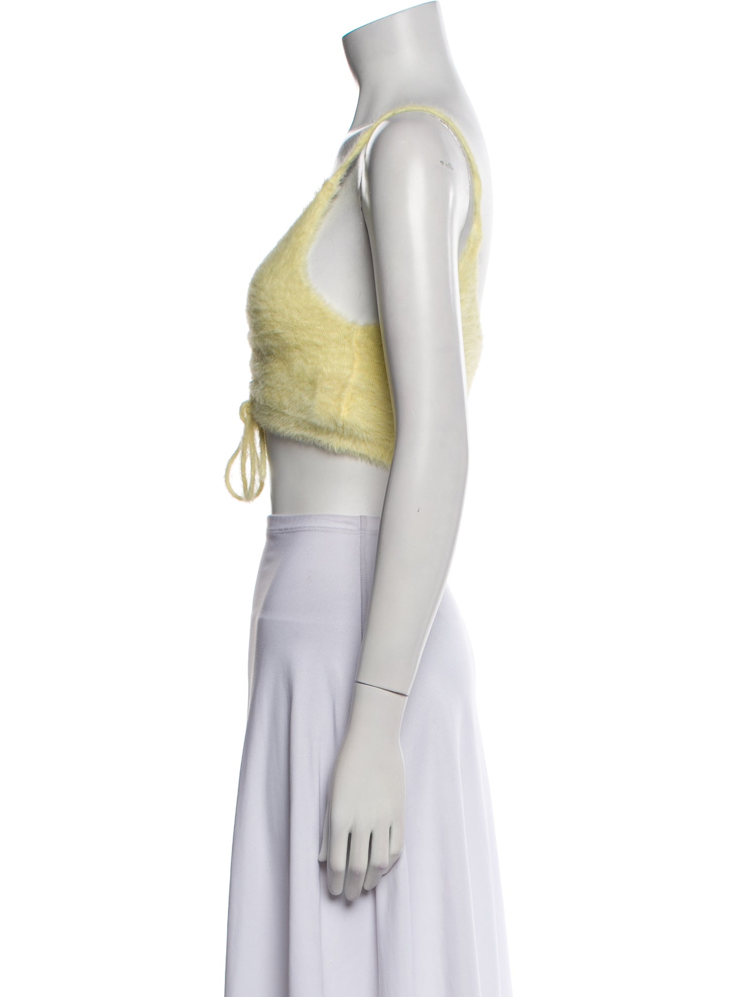 For Love & Lemons Nylon V-Neck Crop Top