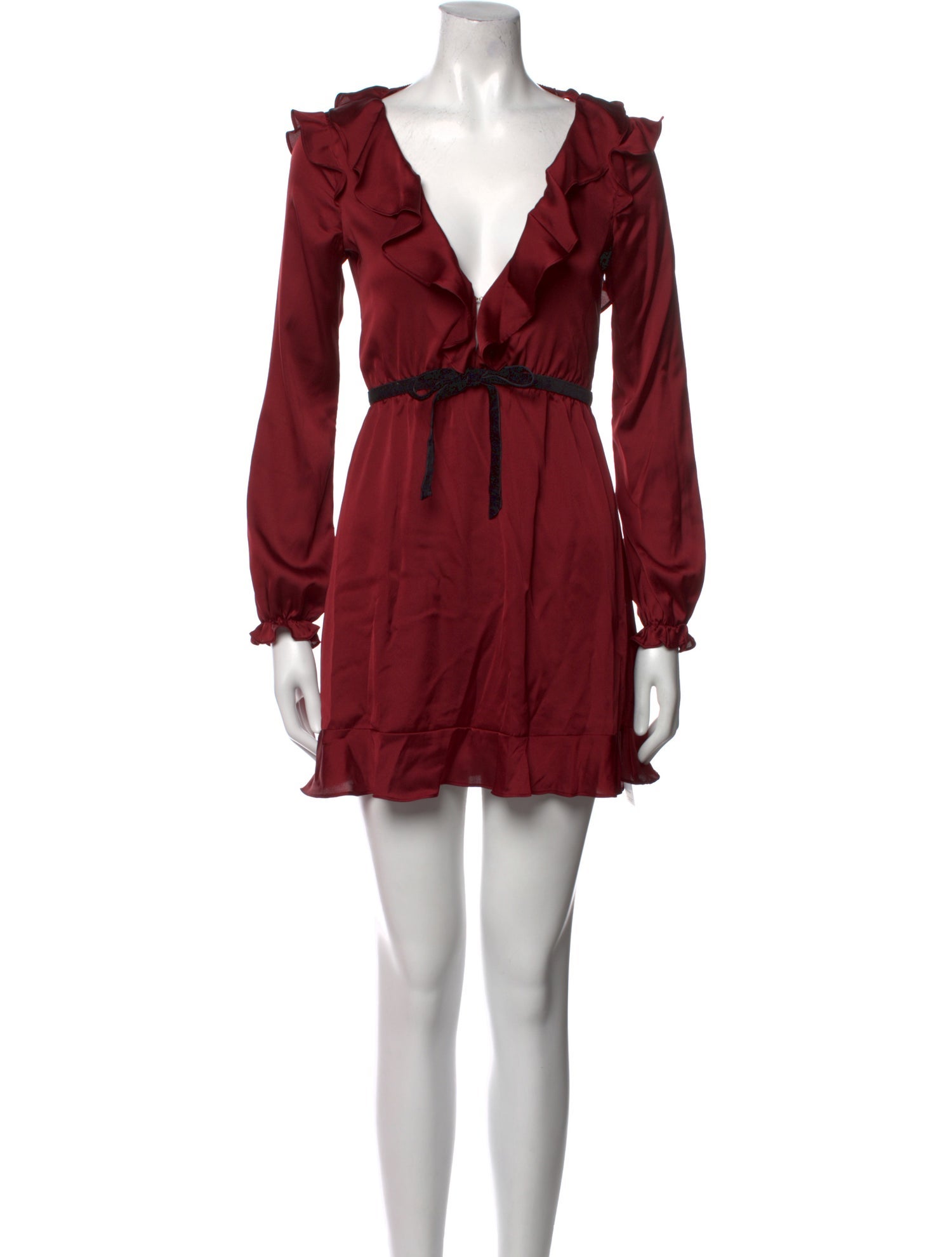 For Love & Lemons V-Neck Mini Dress