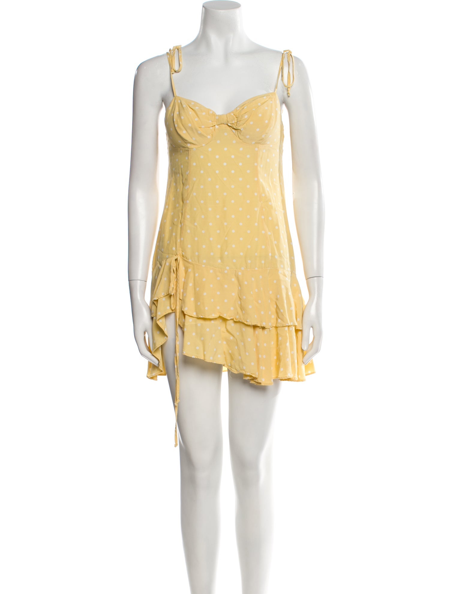 For Love & Lemons Polka Dot Print Mini Dress