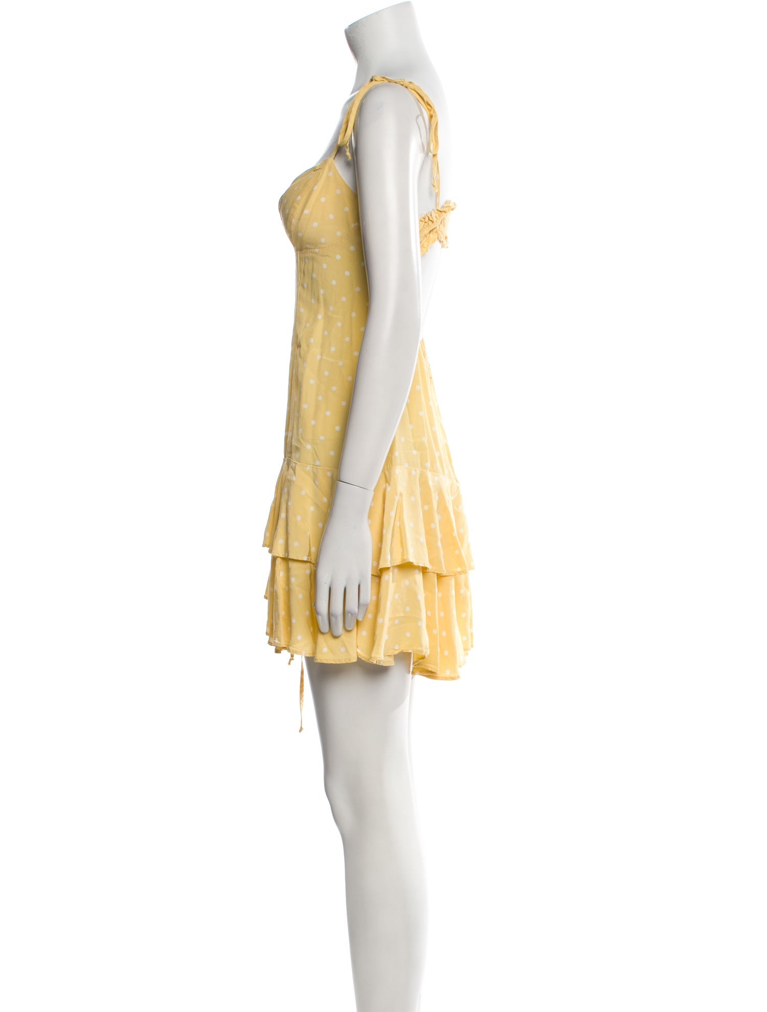 For Love & Lemons Polka Dot Print Mini Dress