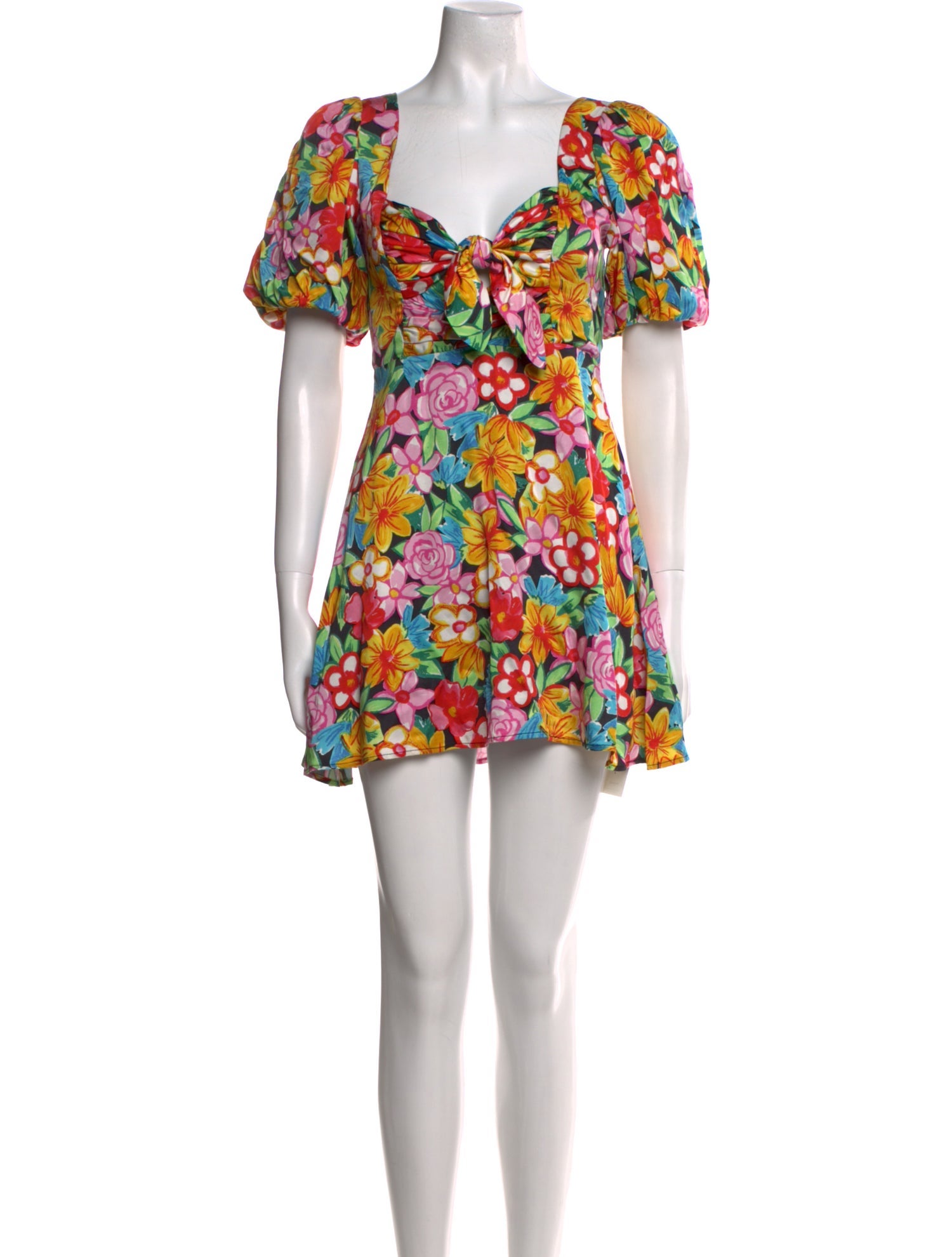 For Love & Lemons Floral Print Mini Dress