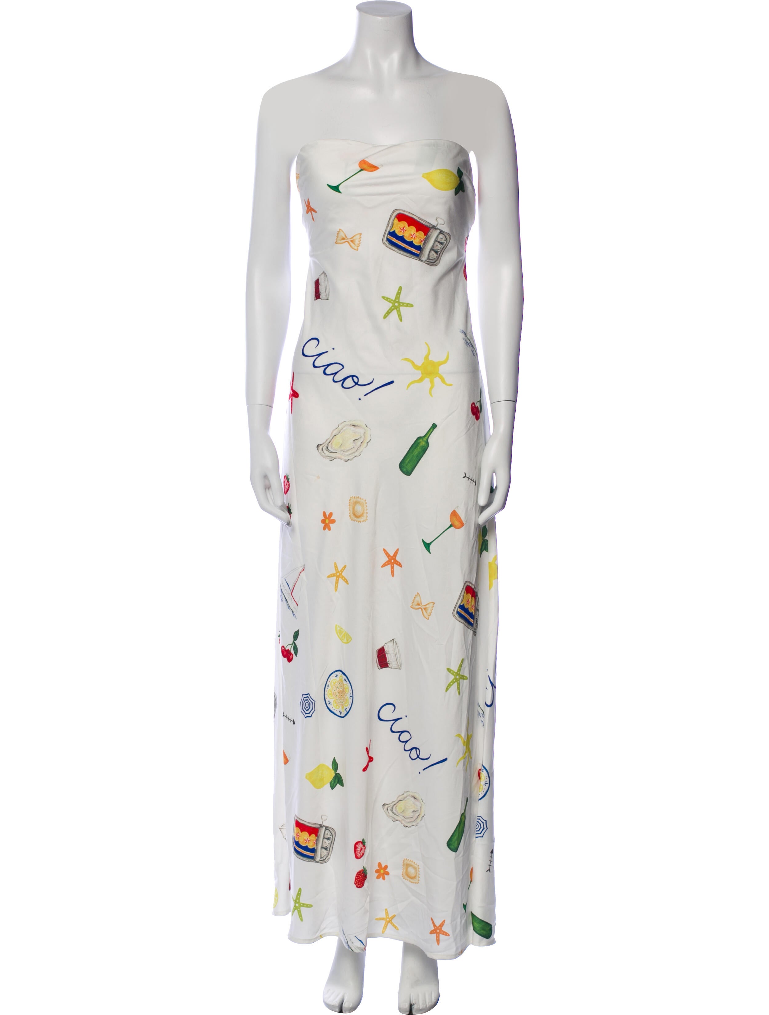 For Love & Lemons Printed Midi Length Dress
