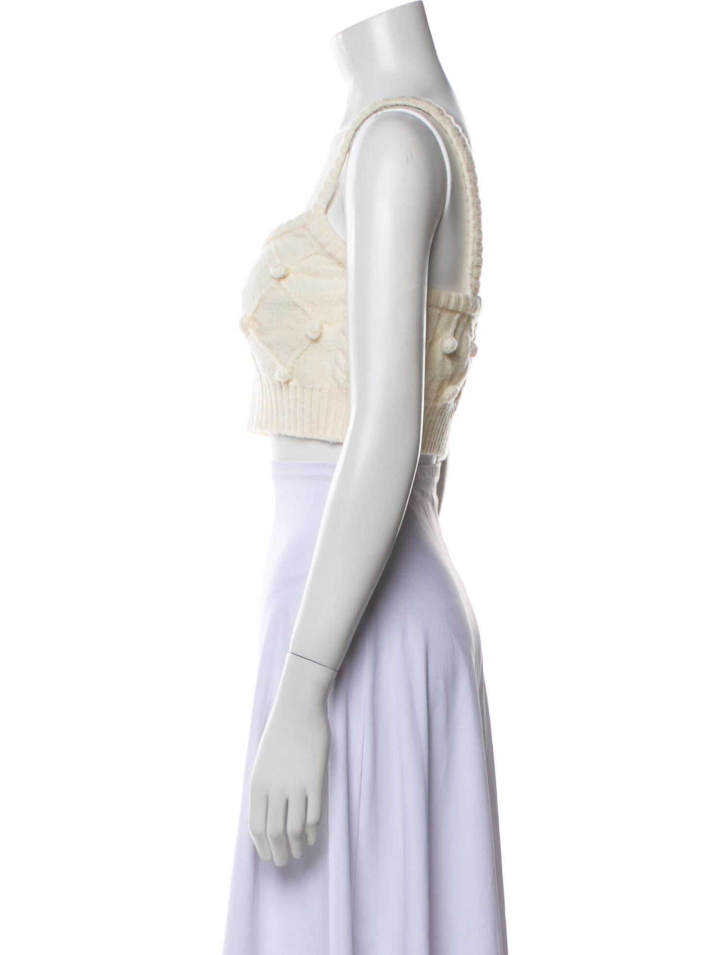 For Love & Lemons Square Neckline Sleeveless Crop Top