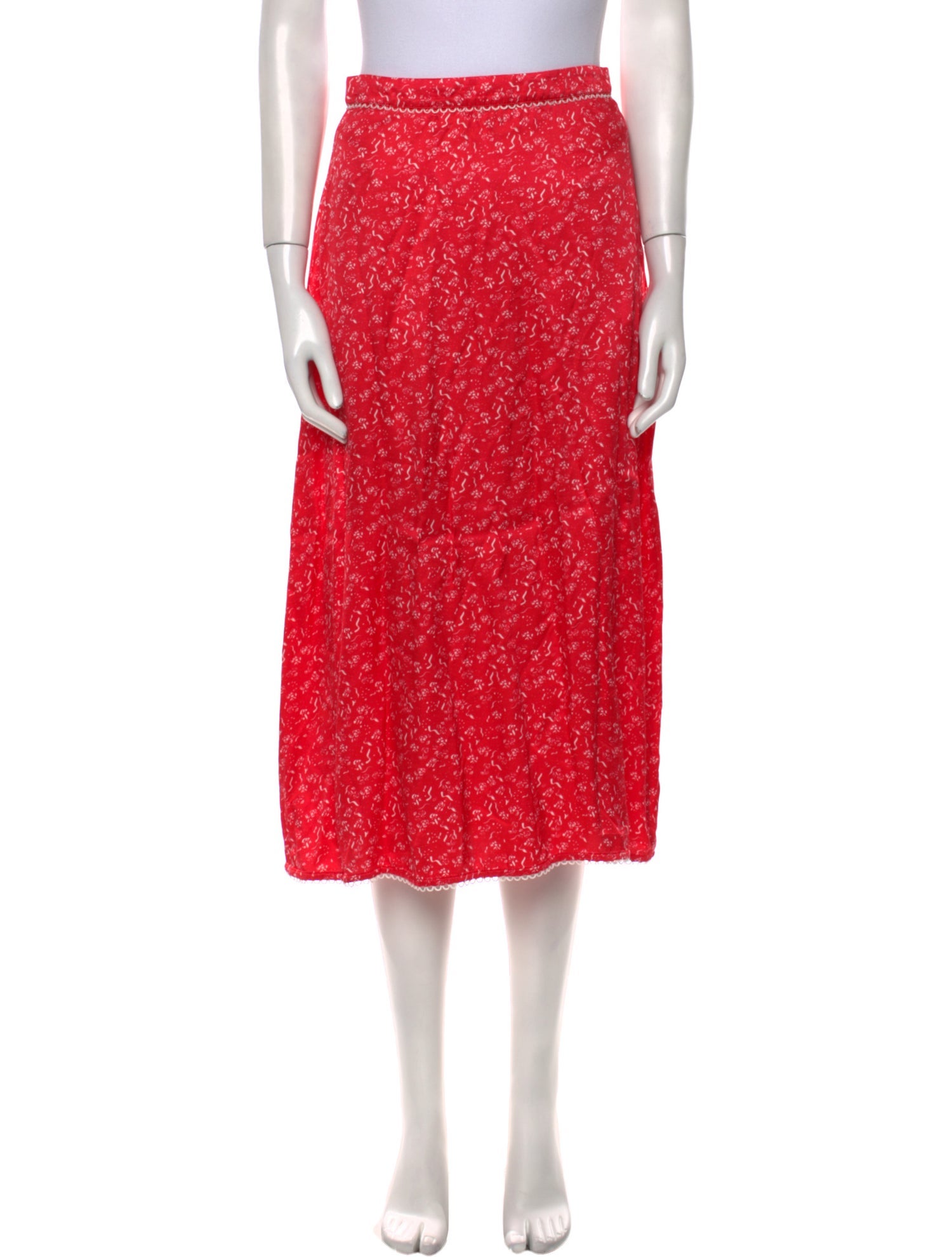 For Love & Lemons Printed Midi Length Skirt