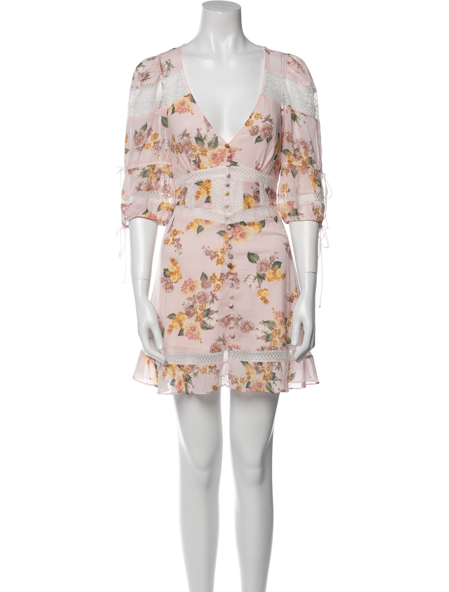 For Love & Lemons Silk Mini Dress