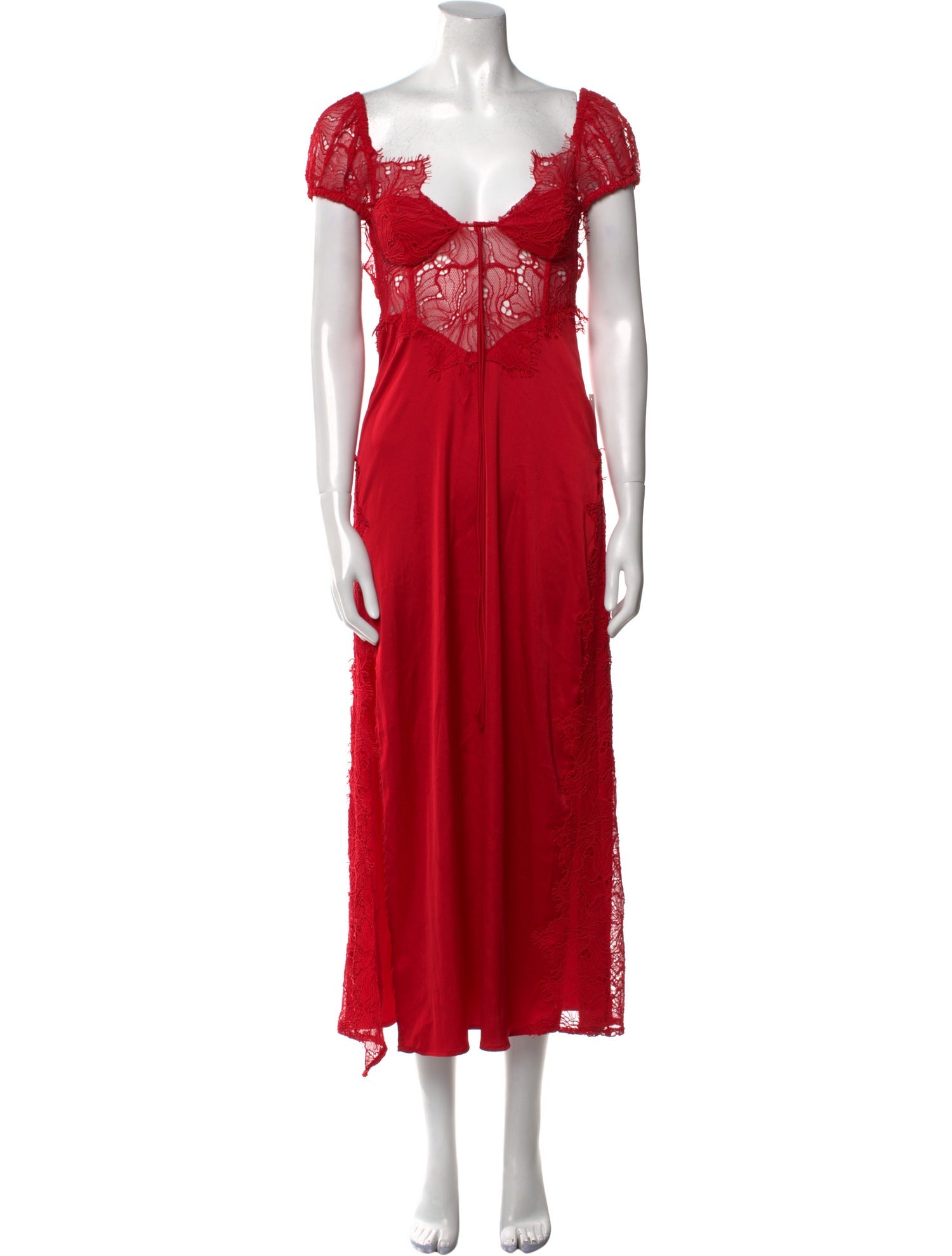 For Love & Lemons V-Neck Midi Length Dress w/ Tags