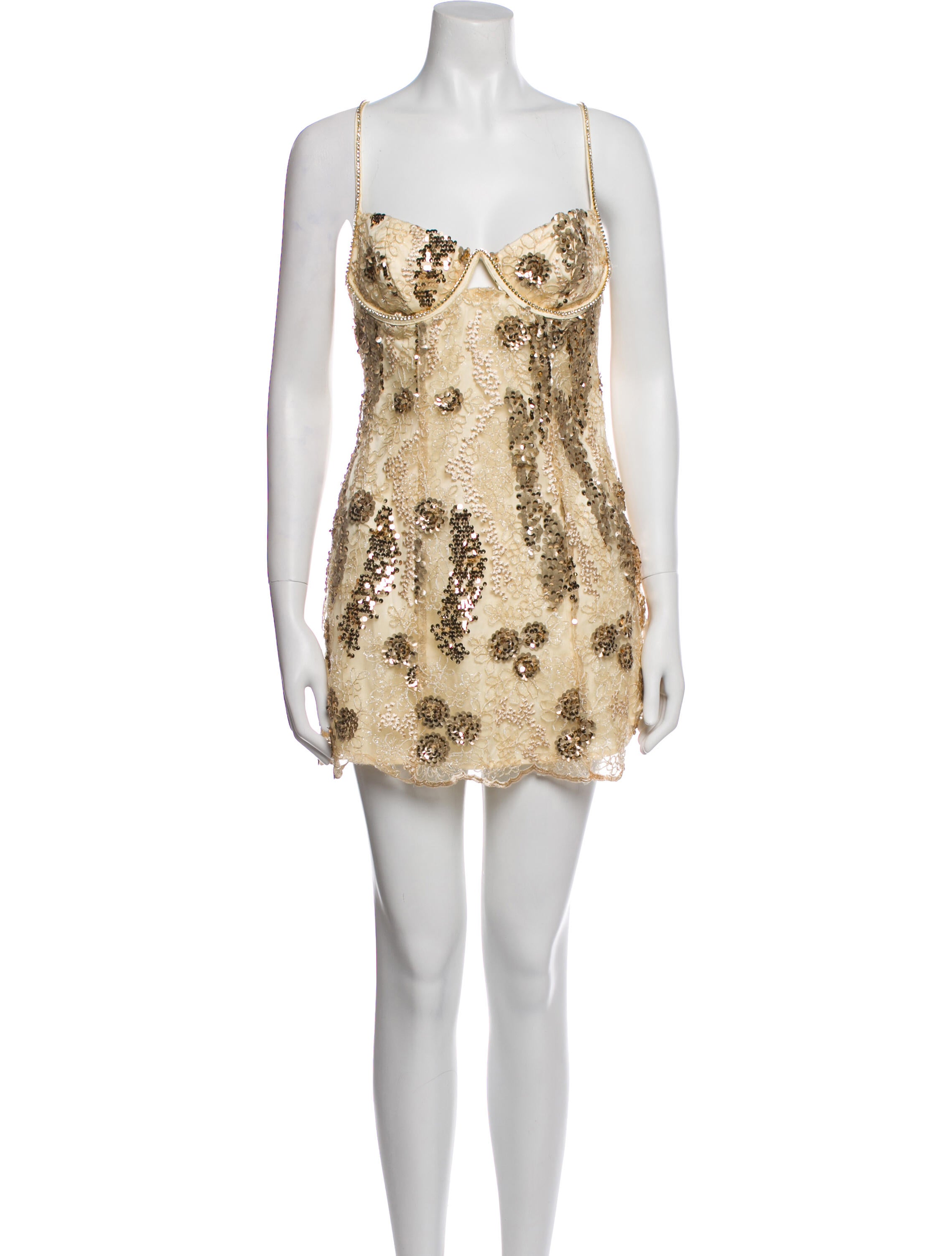 For Love & Lemons Square Neckline Mini Dress