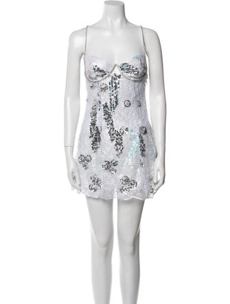 For Love & Lemons Square Neckline Mini Dress