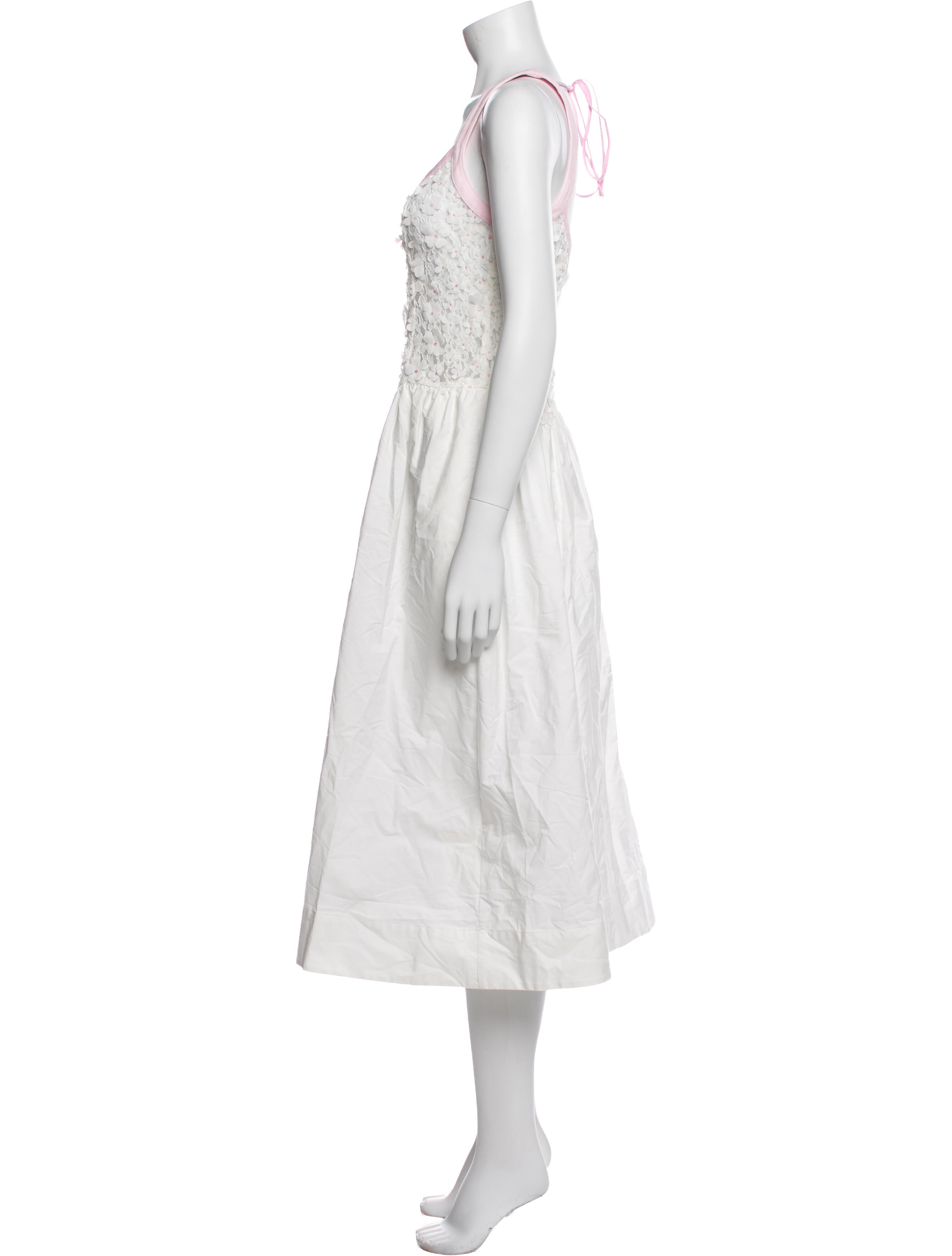 For Love & Lemons Scoop Neck Midi Length Dress