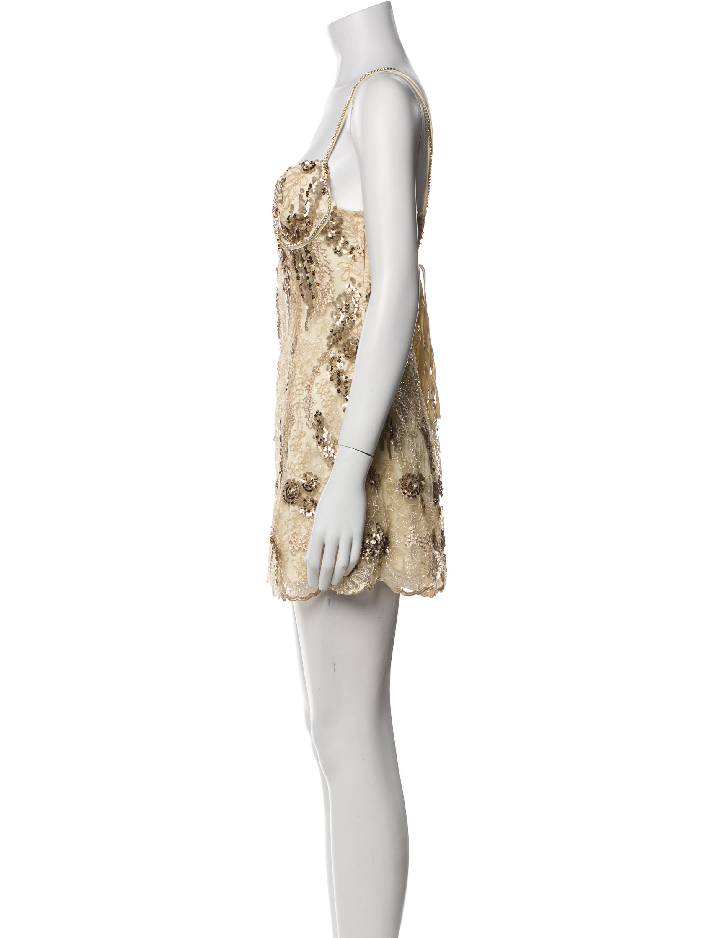 For Love & Lemons Square Neckline Mini Dress w/ Tags