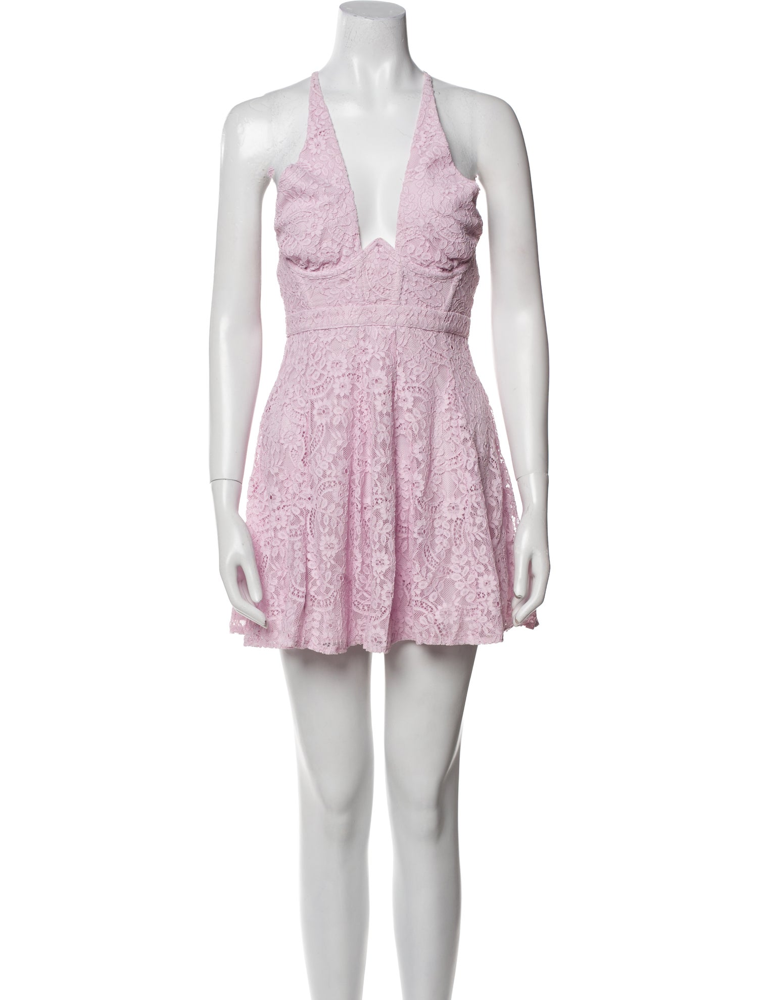 For Love & Lemons Lace Pattern Mini Dress