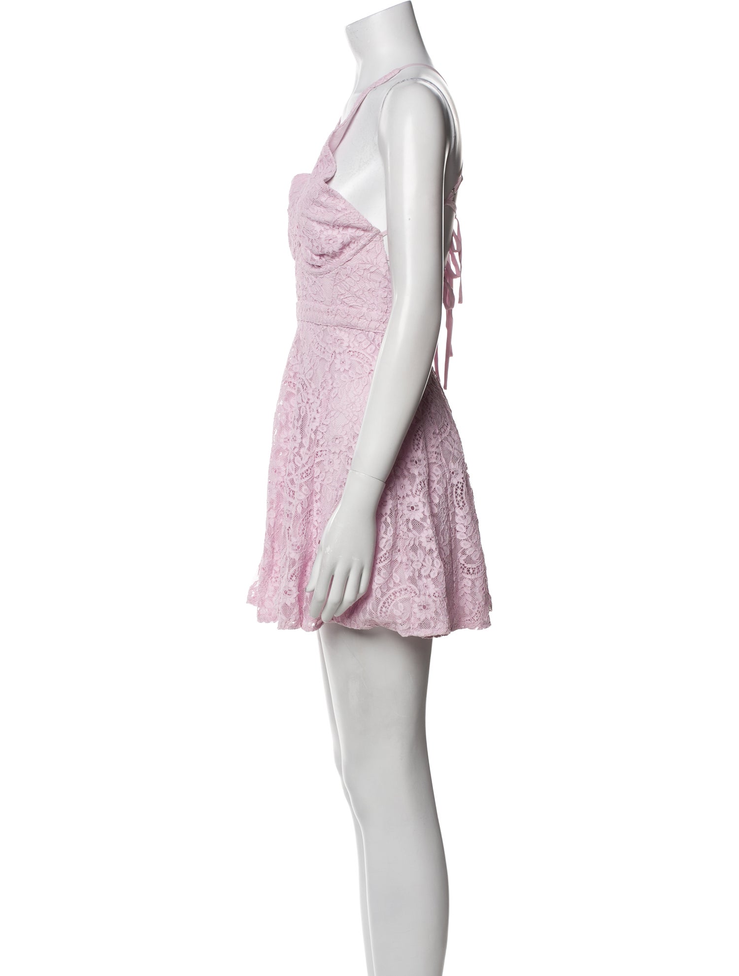 For Love & Lemons Lace Pattern Mini Dress