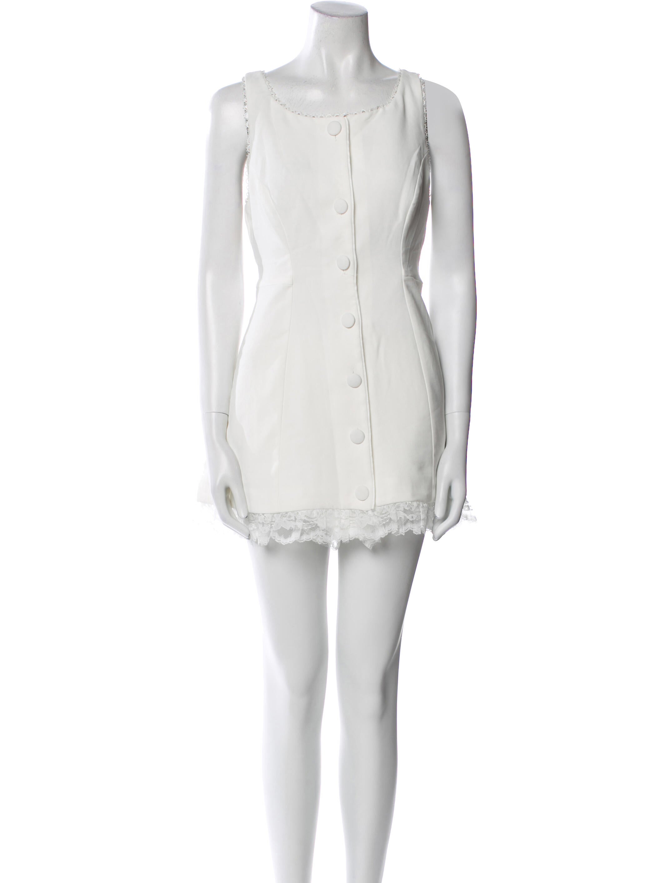 For Love & Lemons Scoop Neck Mini Dress