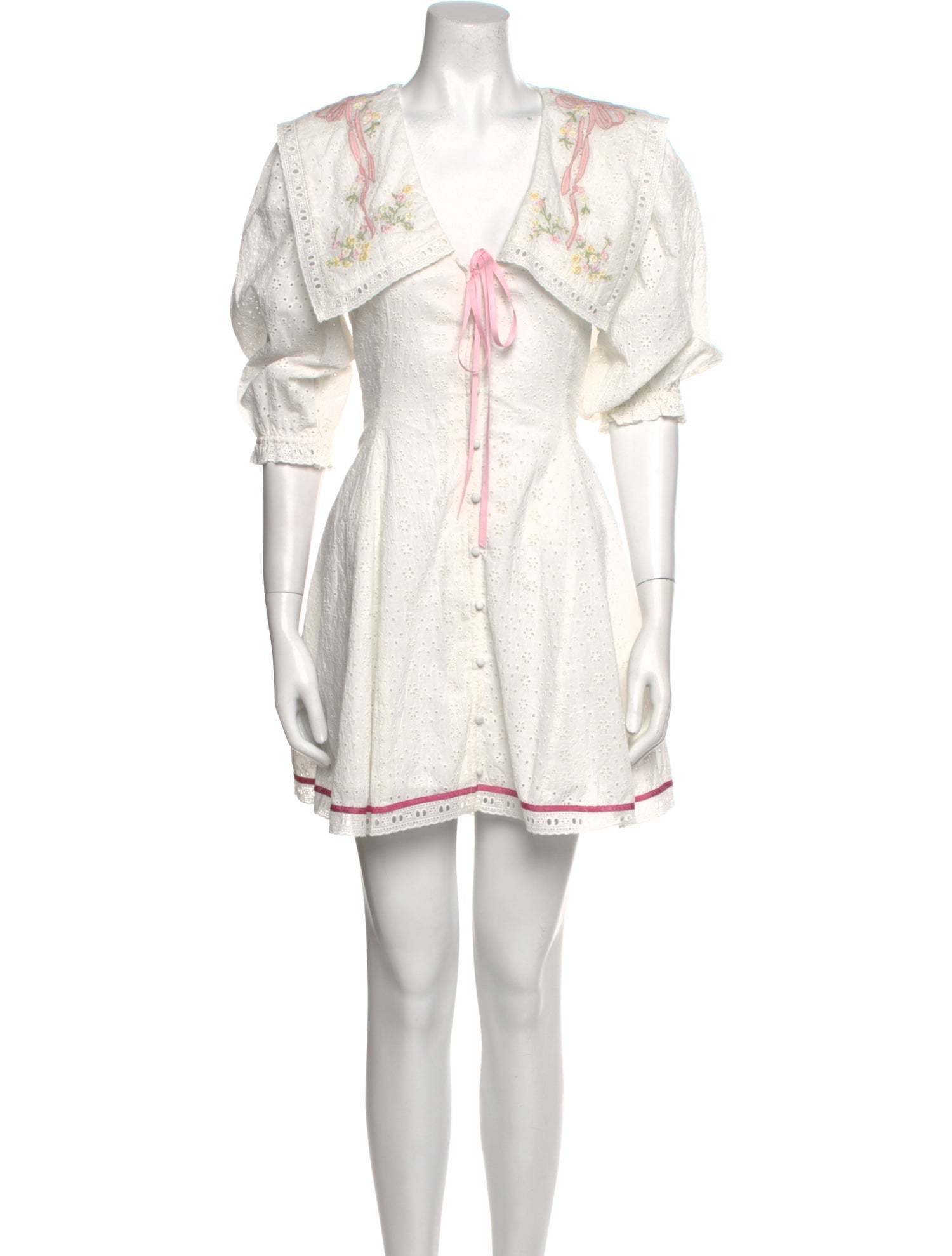 For Love & Lemons Floral Print Mini Dress