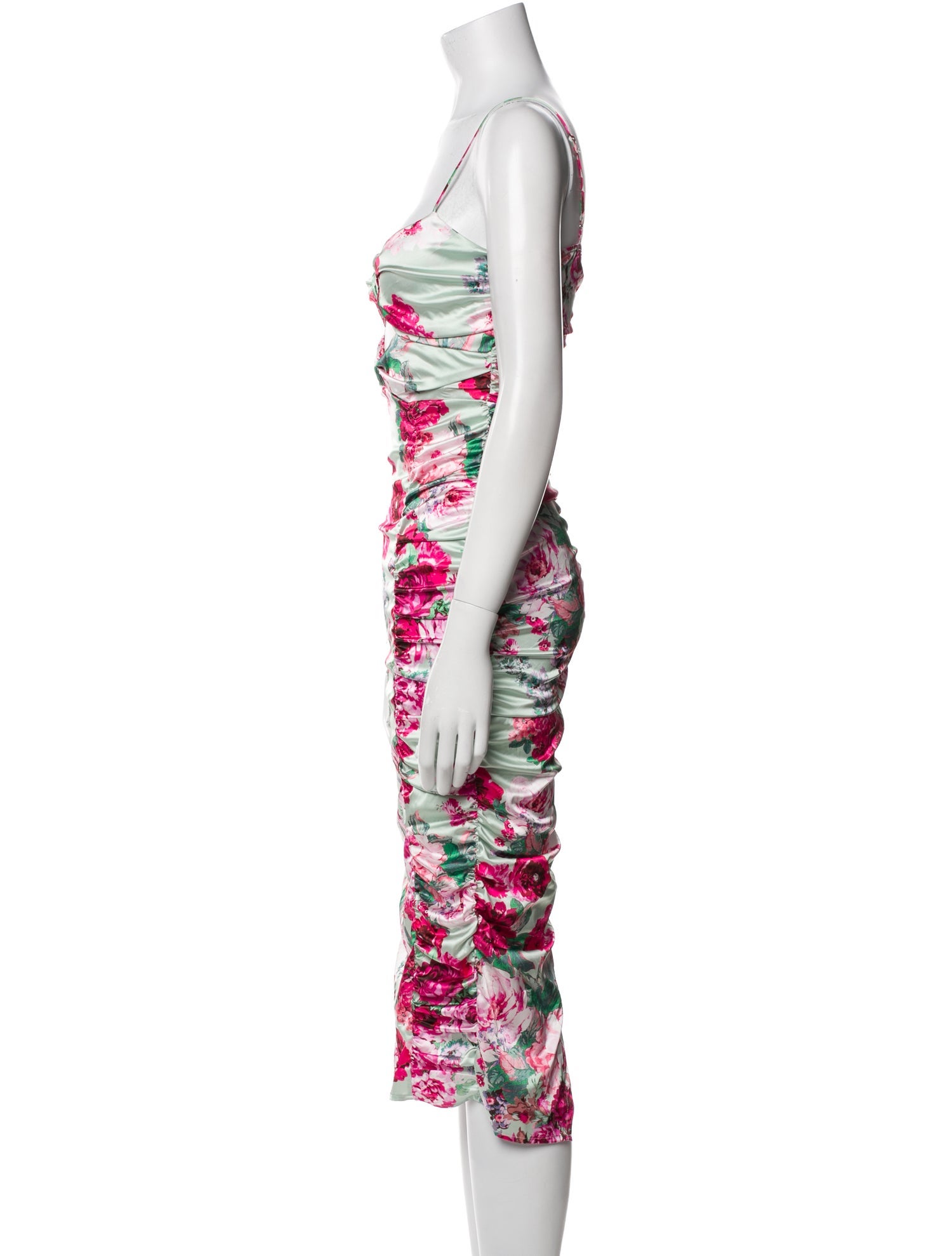 For Love & Lemons Floral Print Midi Length Dress